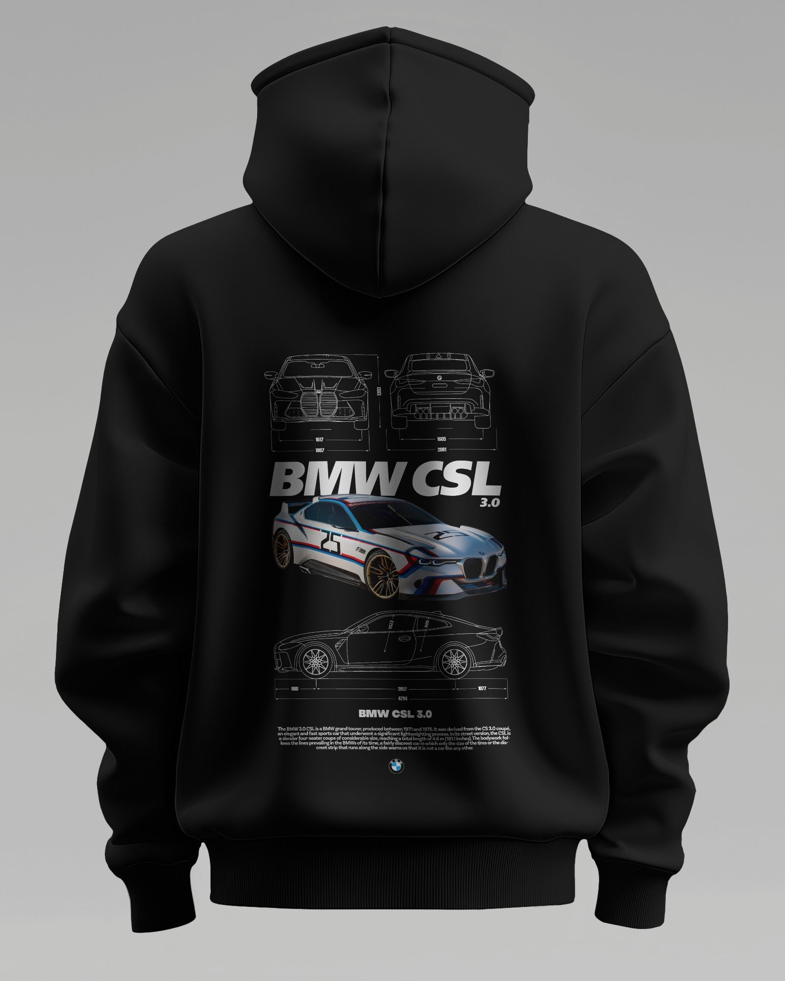 BMW CSL – Premium Oversized Cotton Hoodie by Cruize Wear