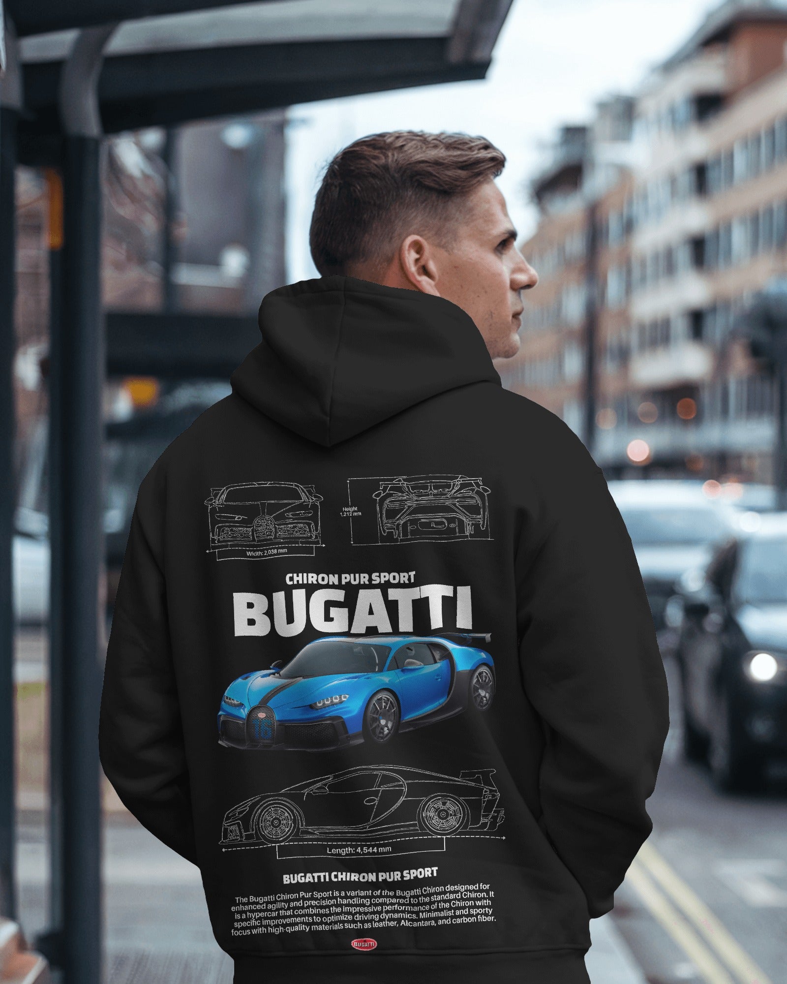 Bugatti Chiron Pur Sport Premium Cotton Hoodie