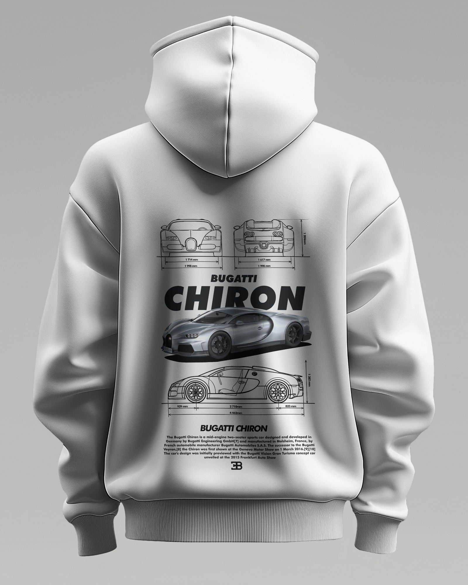 BUGATTI CHIRON v2 – Premium Oversized Cotton Hoodie by Cruize Wear