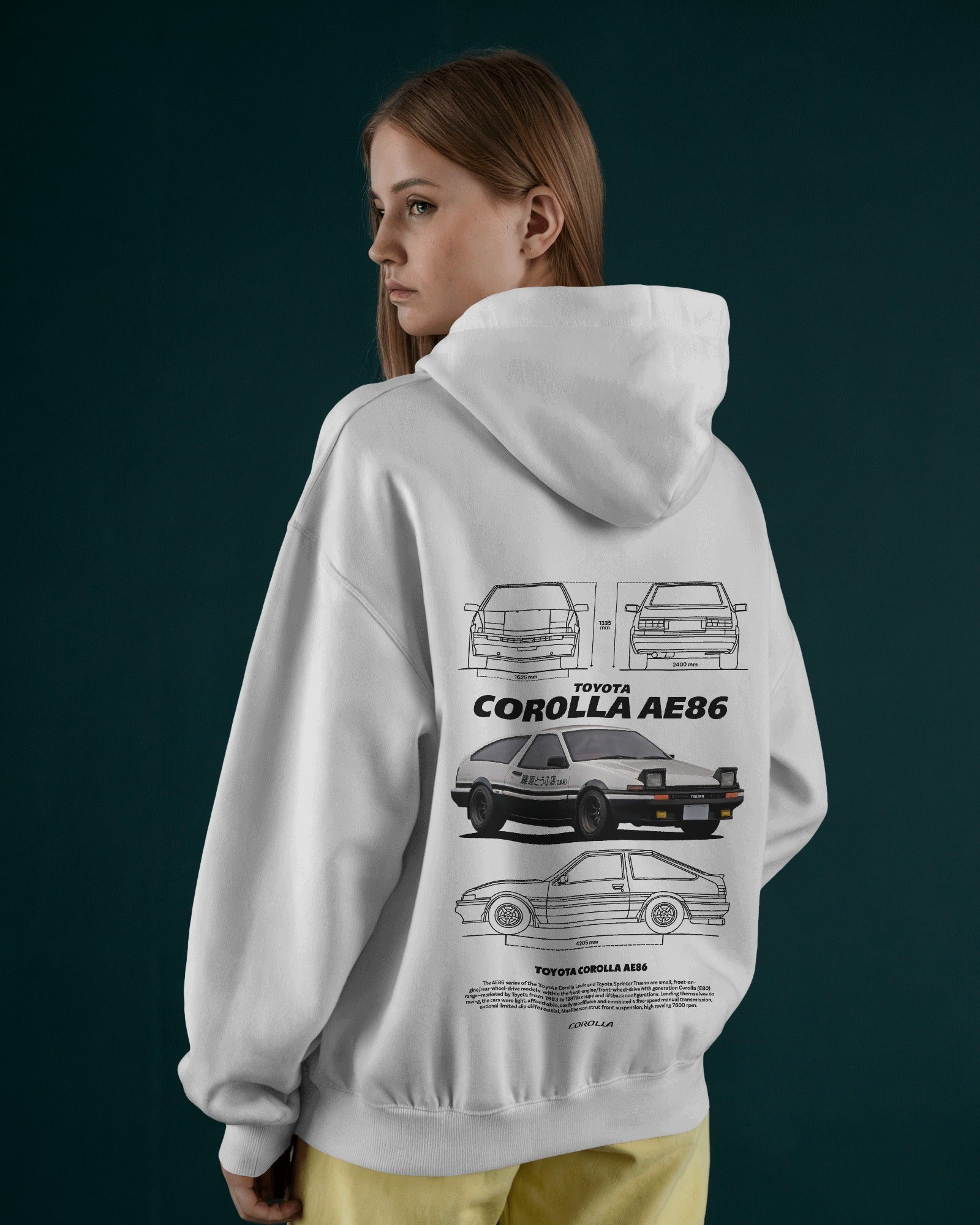 Corolla AE86 Initial D Premium Cotton Hoodie