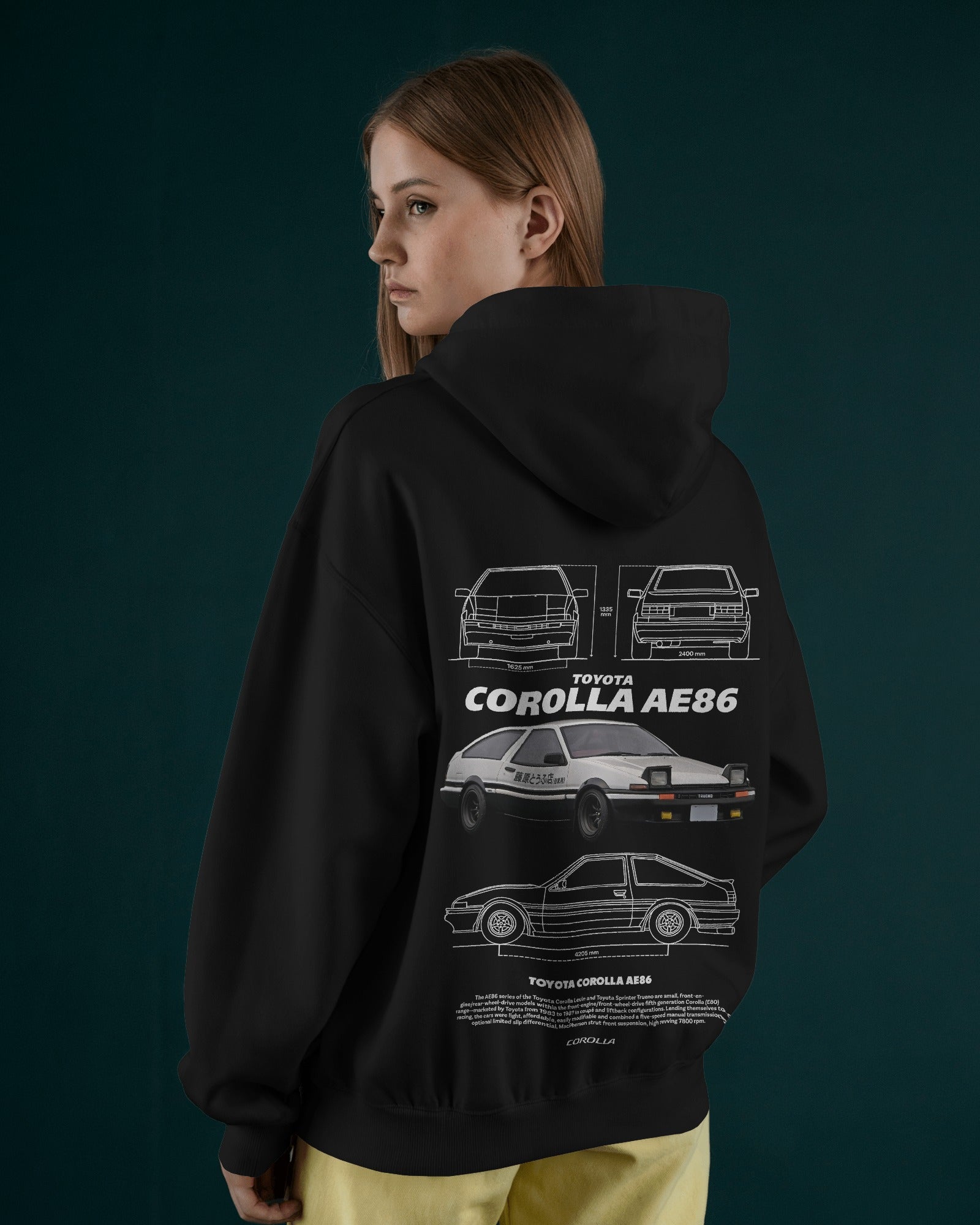 Corolla AE86 Initial D Premium Cotton Hoodie