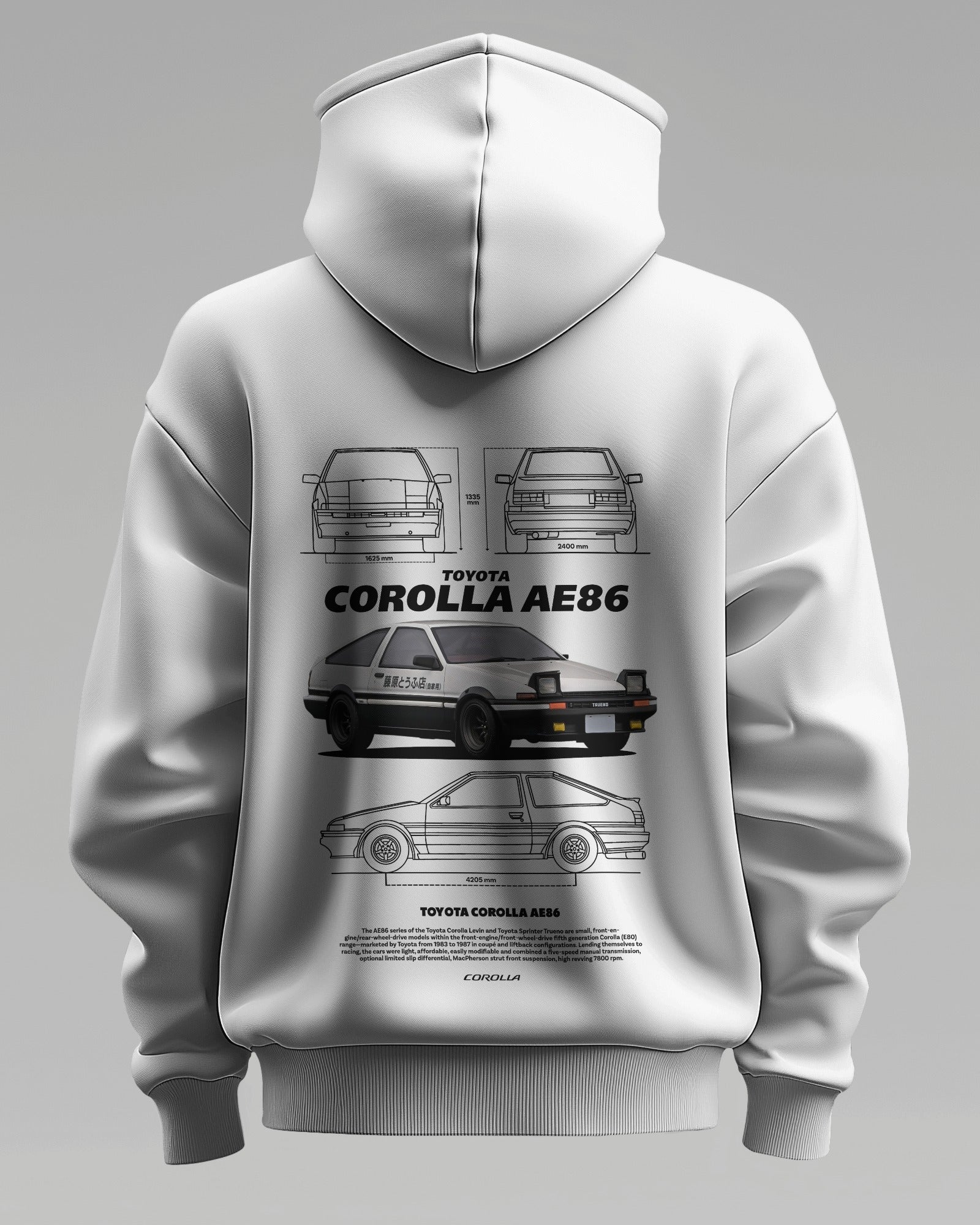 COROLLA AE86 – Premium Oversized Cotton Hoodie by Cruize Wear
