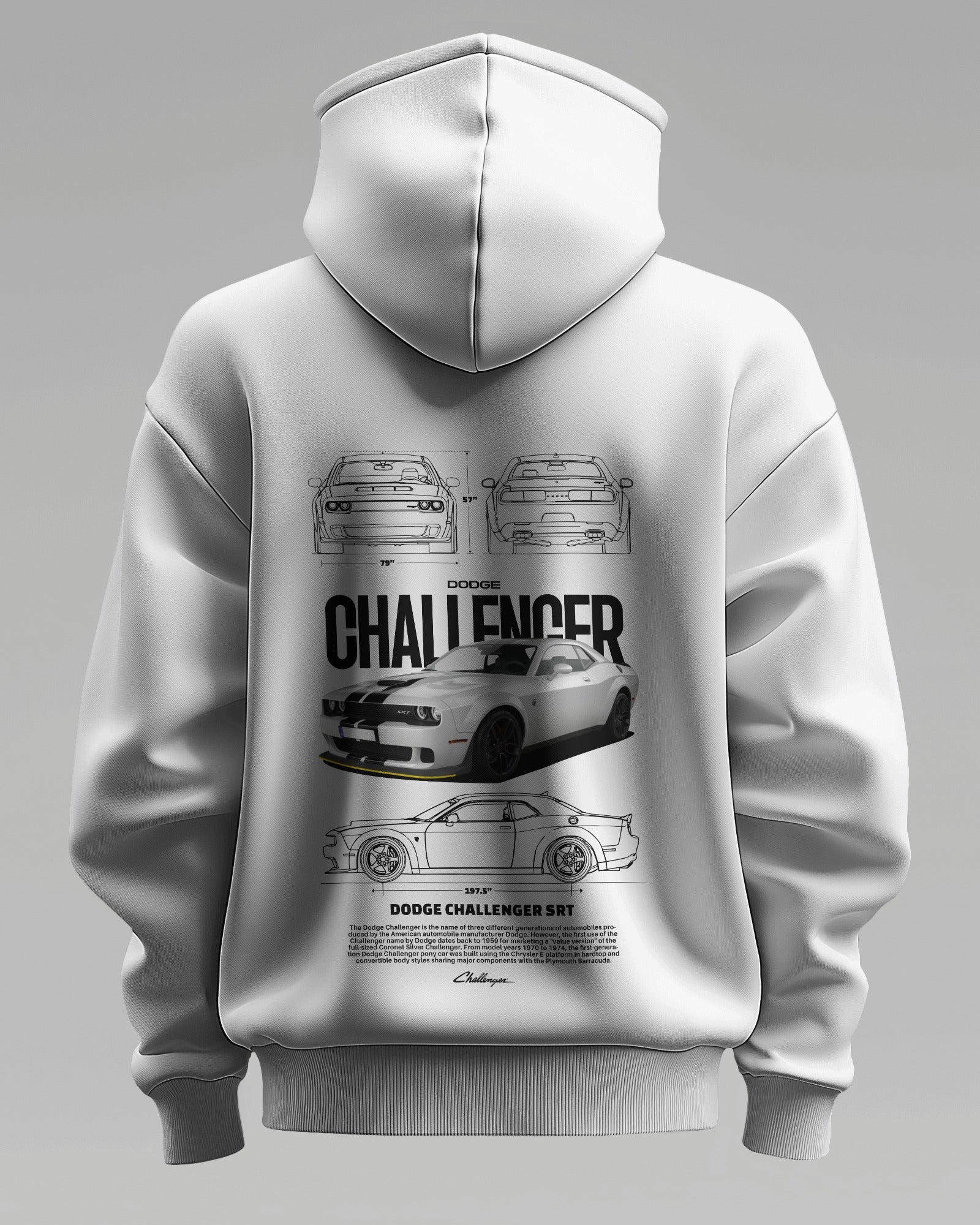DODGE CHALLENGER V1 – Premium Oversized Cotton Hoodie by Cruize Wear