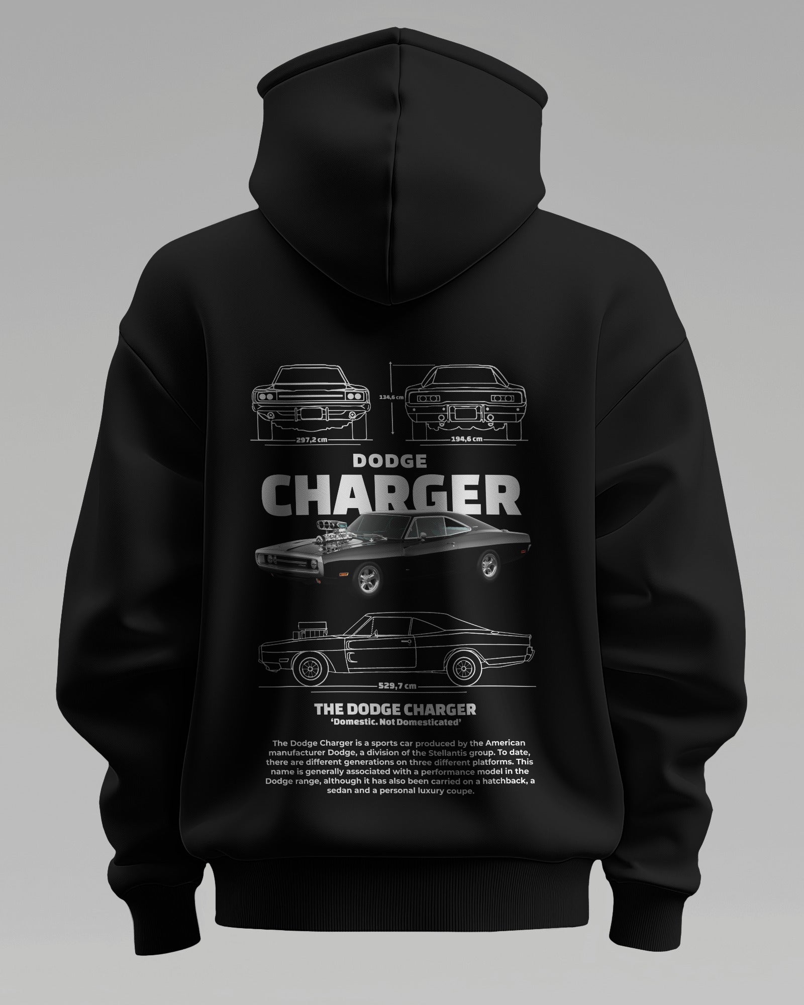 DODGE CHARGER 1970 – Premium Oversized Cotton Hoodie by Cruize Wear
