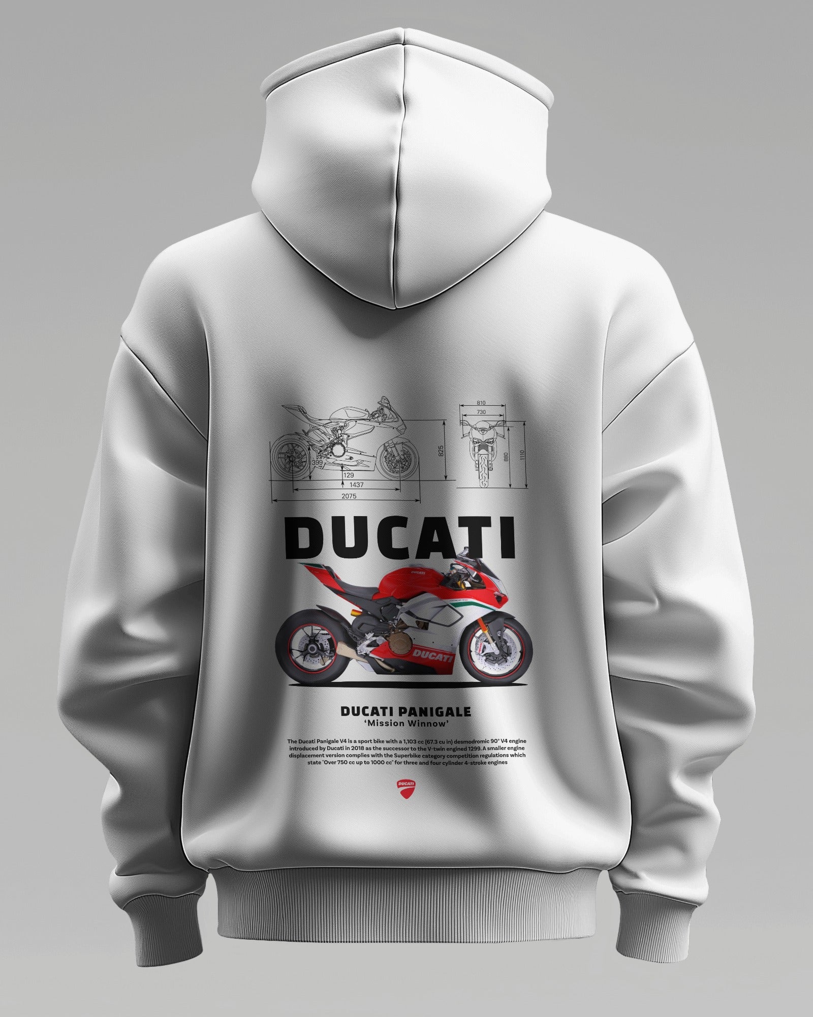 Ducati Panigale – Premium Oversized Cotton Bike Hoodie by Cruize Wear