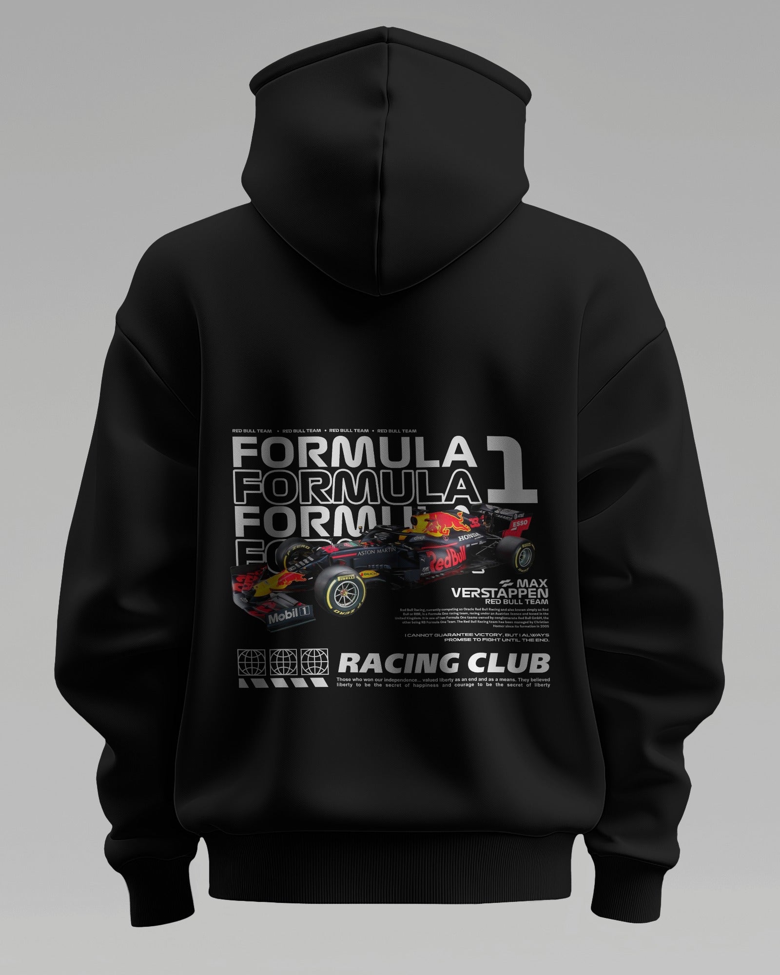 F1 CAR MAX VERSTAPPEN F1 Racing – Premium Oversized Cotton Hoodie by Cruize Wear