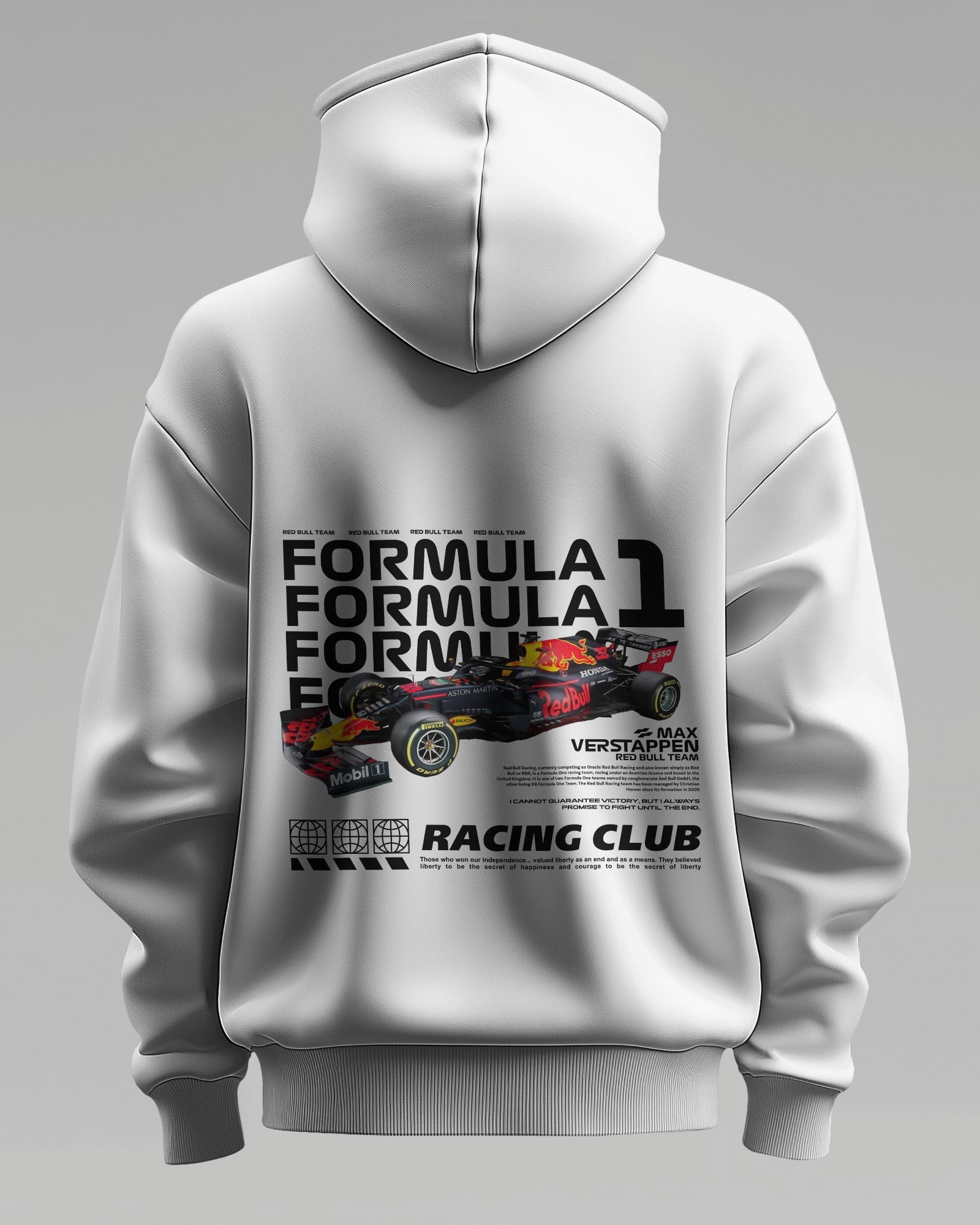 F1 CAR MAX VERSTAPPEN F1 Racing – Premium Oversized Cotton Hoodie by Cruize Wear