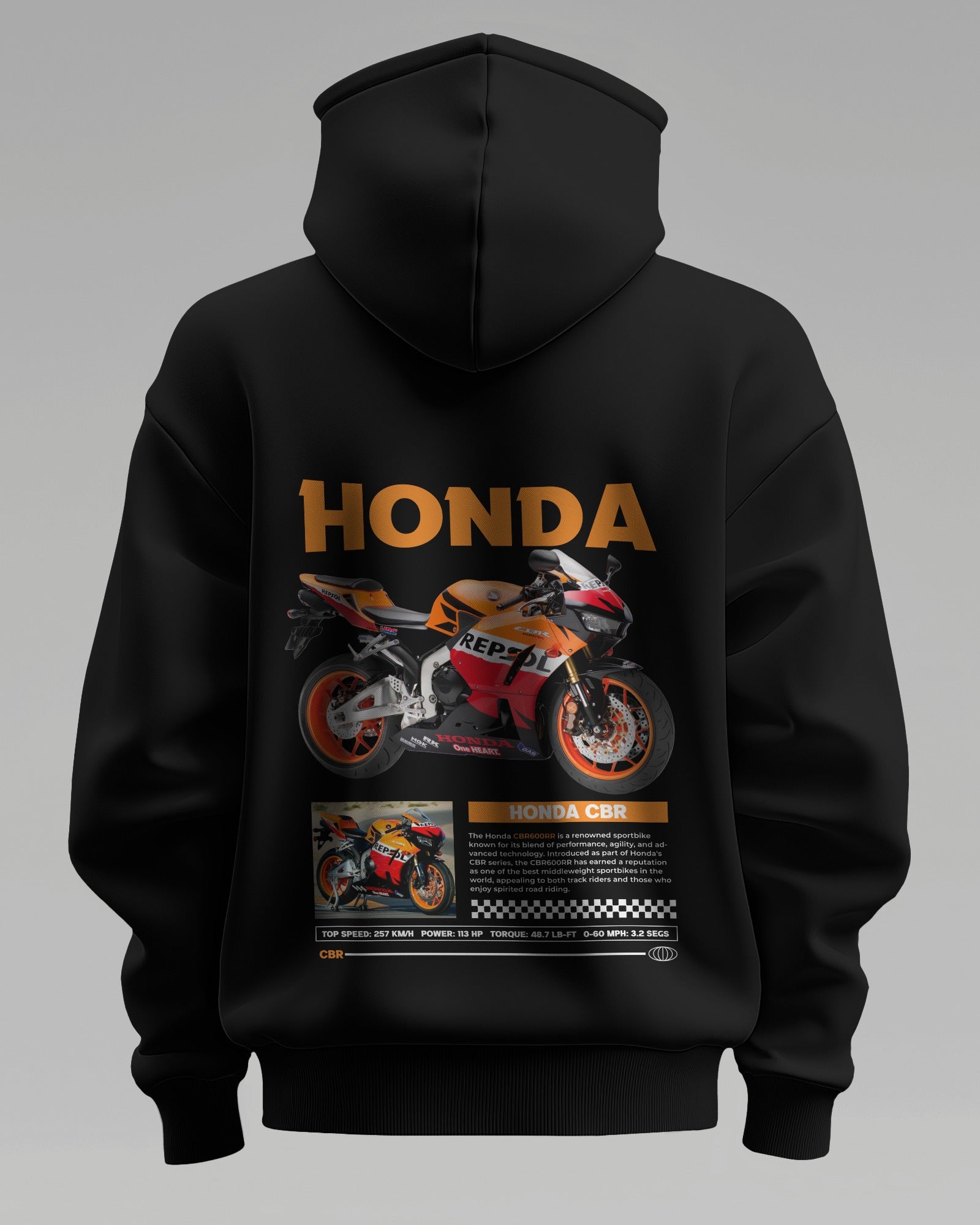 Honda CBR – Premium Oversized Cotton Bike Hoodie by Cruize Wear