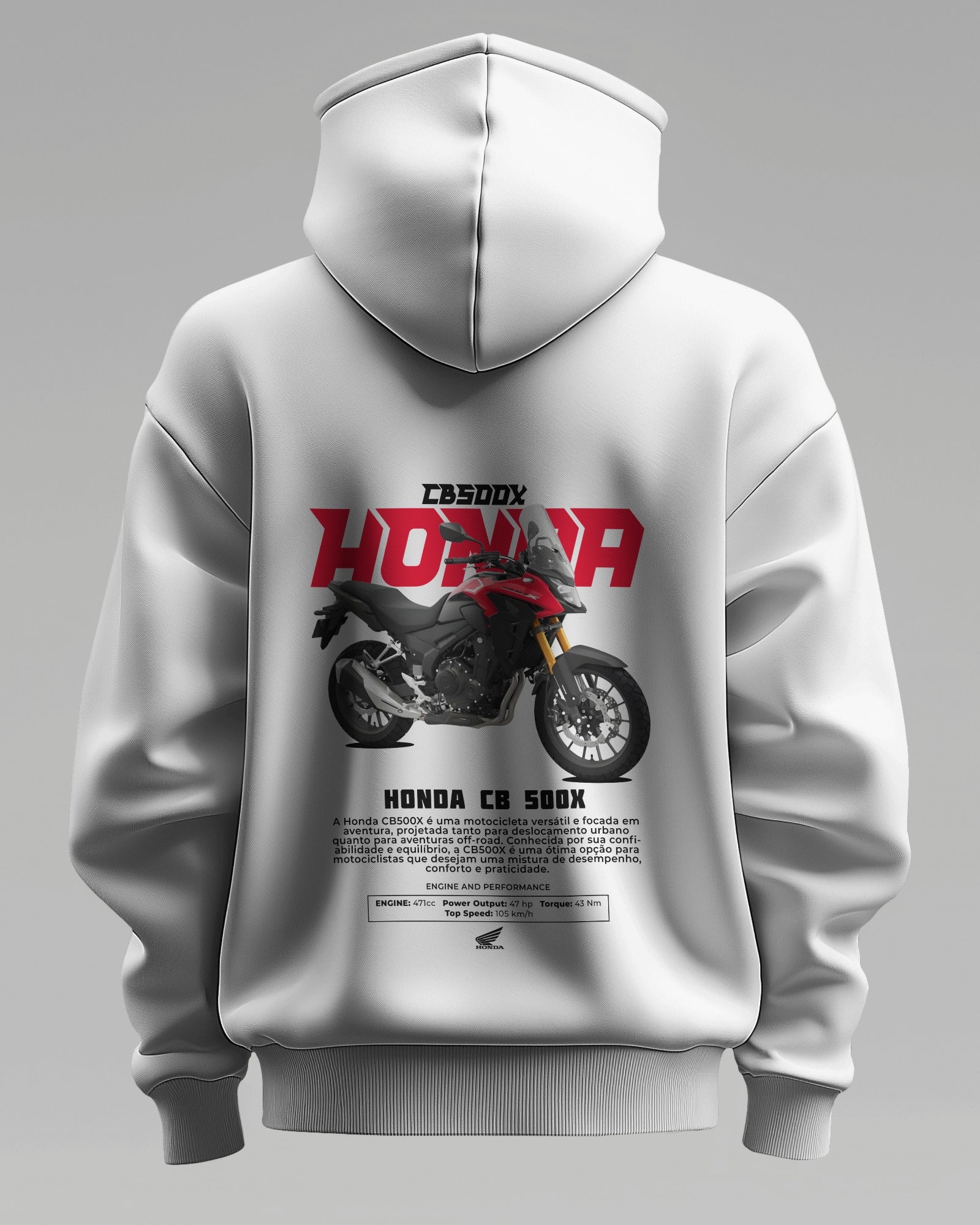 Honda CB 500X V2 – Premium Oversized Cotton Bike Hoodie by Cruize Wear