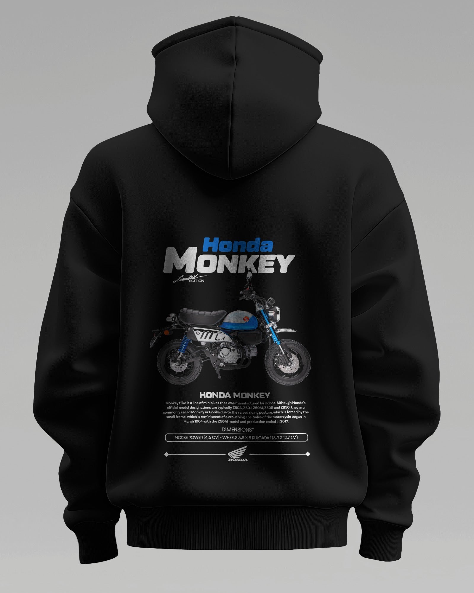 Honda Monkey – Premium Oversized Cotton Bike Hoodie by Cruize Wear