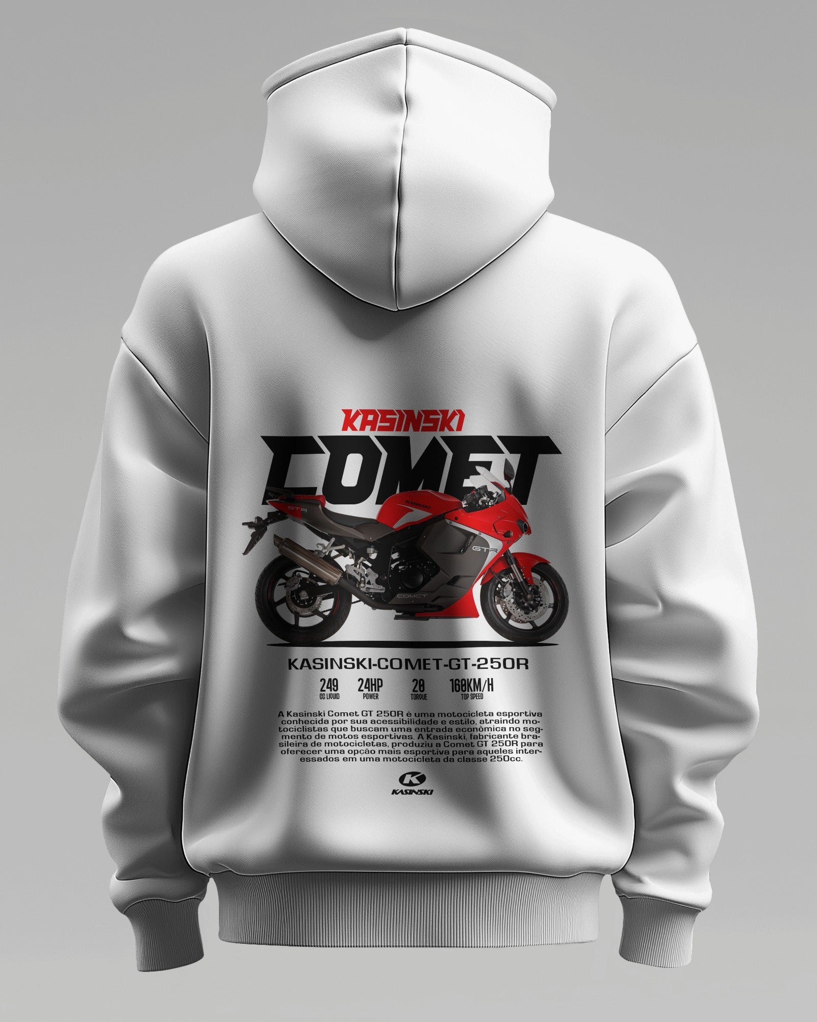 Kasinski Comet – Premium Oversized Cotton Bike Hoodie by Cruize Wear