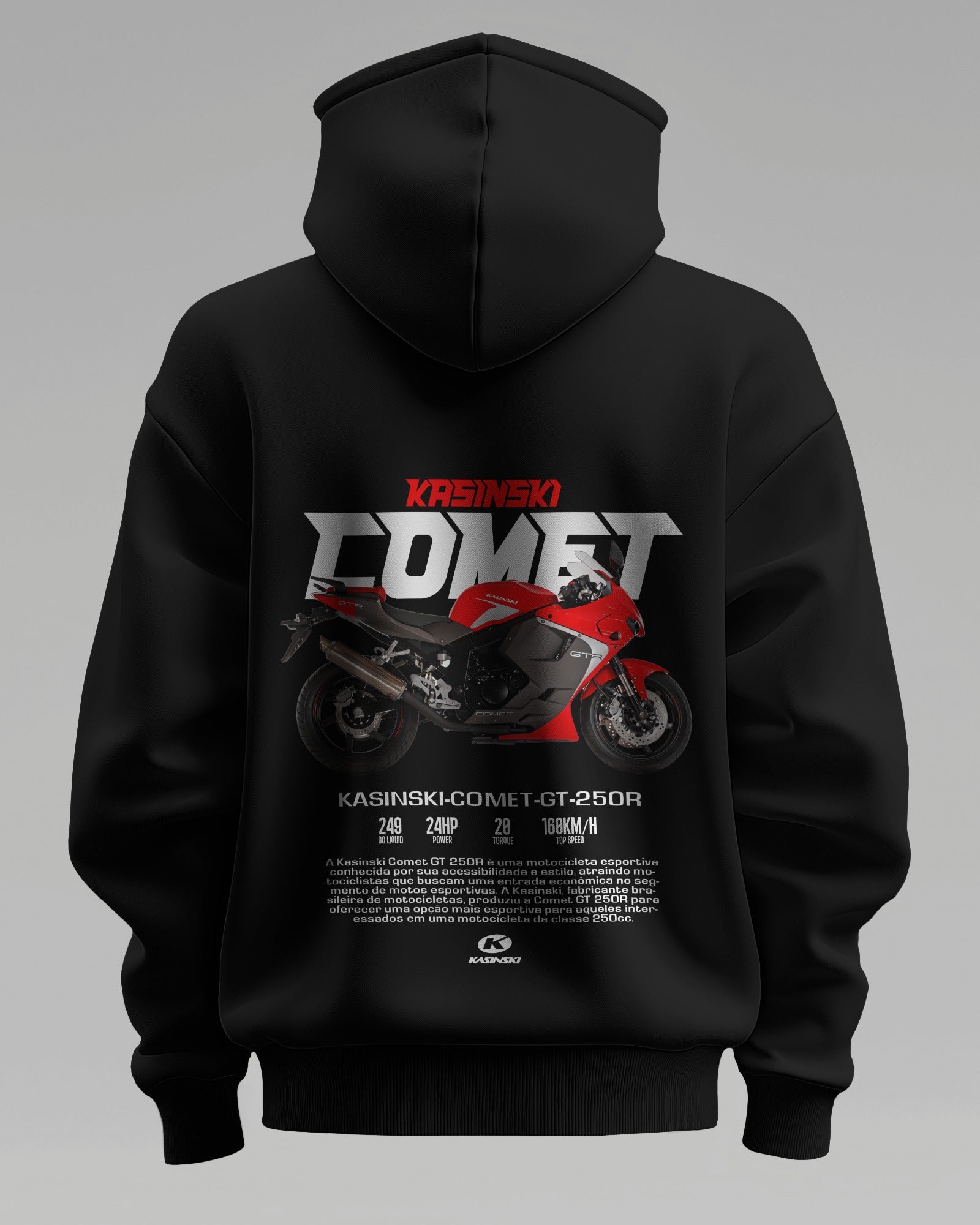 Kasinski Comet – Premium Oversized Cotton Bike Hoodie by Cruize Wear