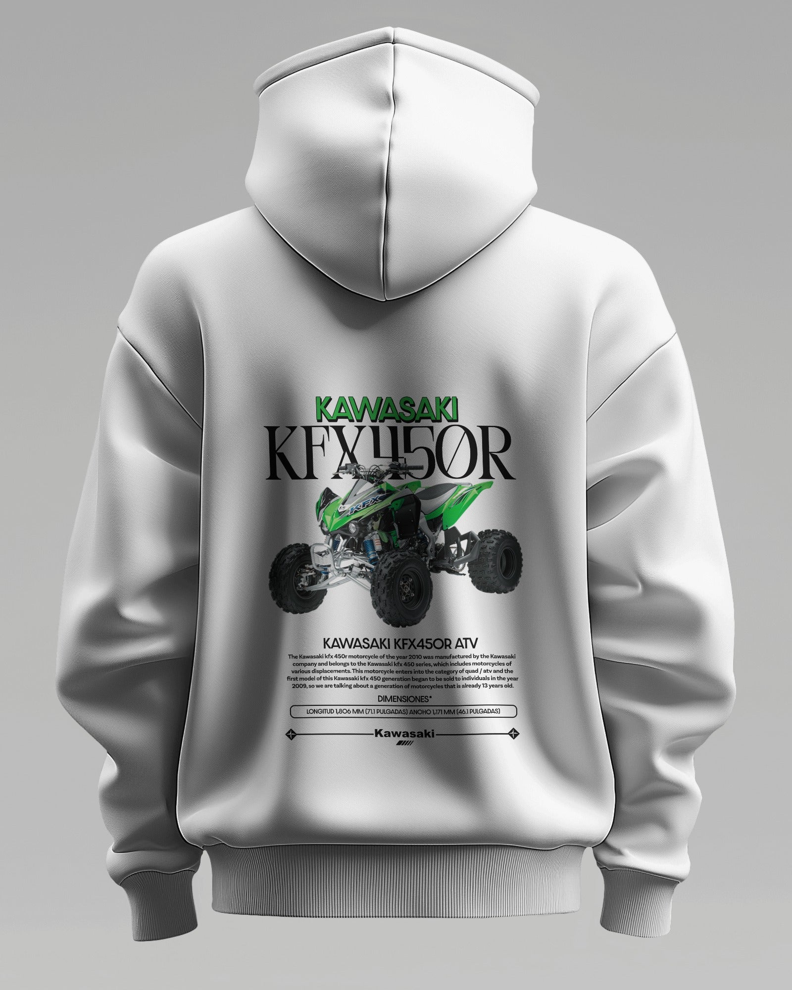 Kawasaki KFX450R – Premium Oversized Cotton Bike Hoodie by Cruize Wear
