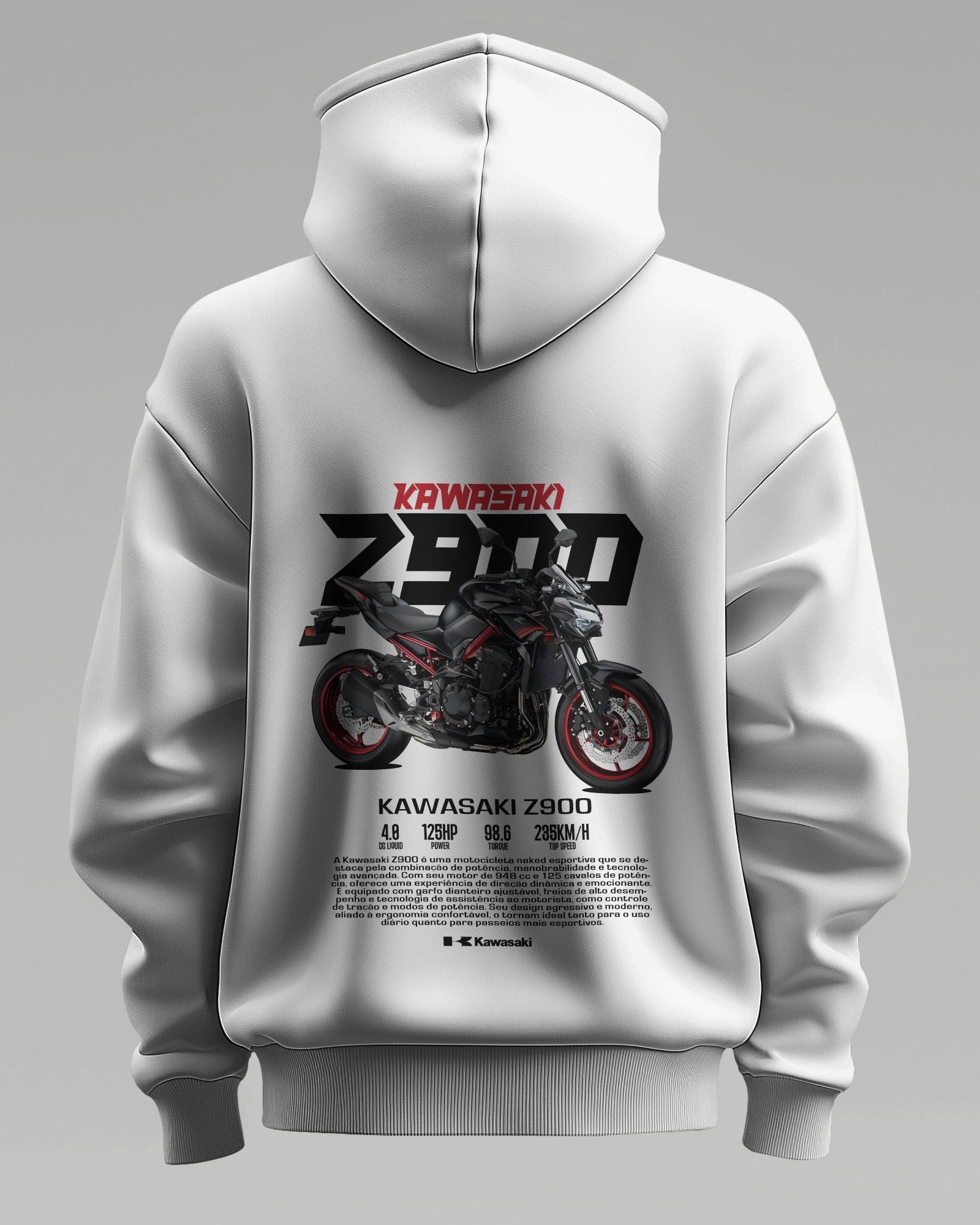 Kawasaki Z900 V2 – Premium Oversized Cotton Bike Hoodie by Cruize Wear