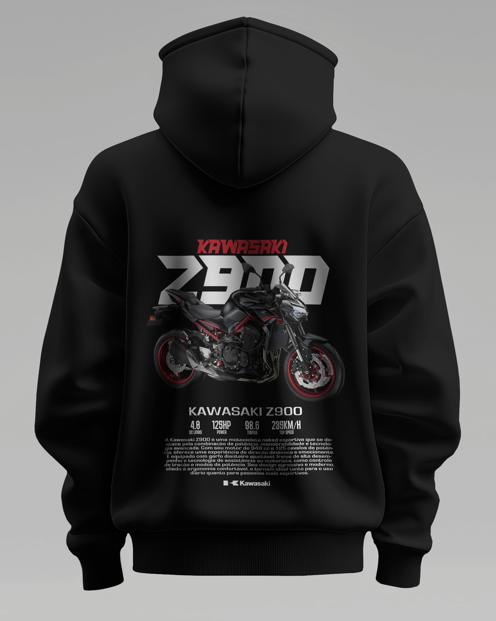 Kawasaki Z900 V2 – Premium Oversized Cotton Bike Hoodie by Cruize Wear