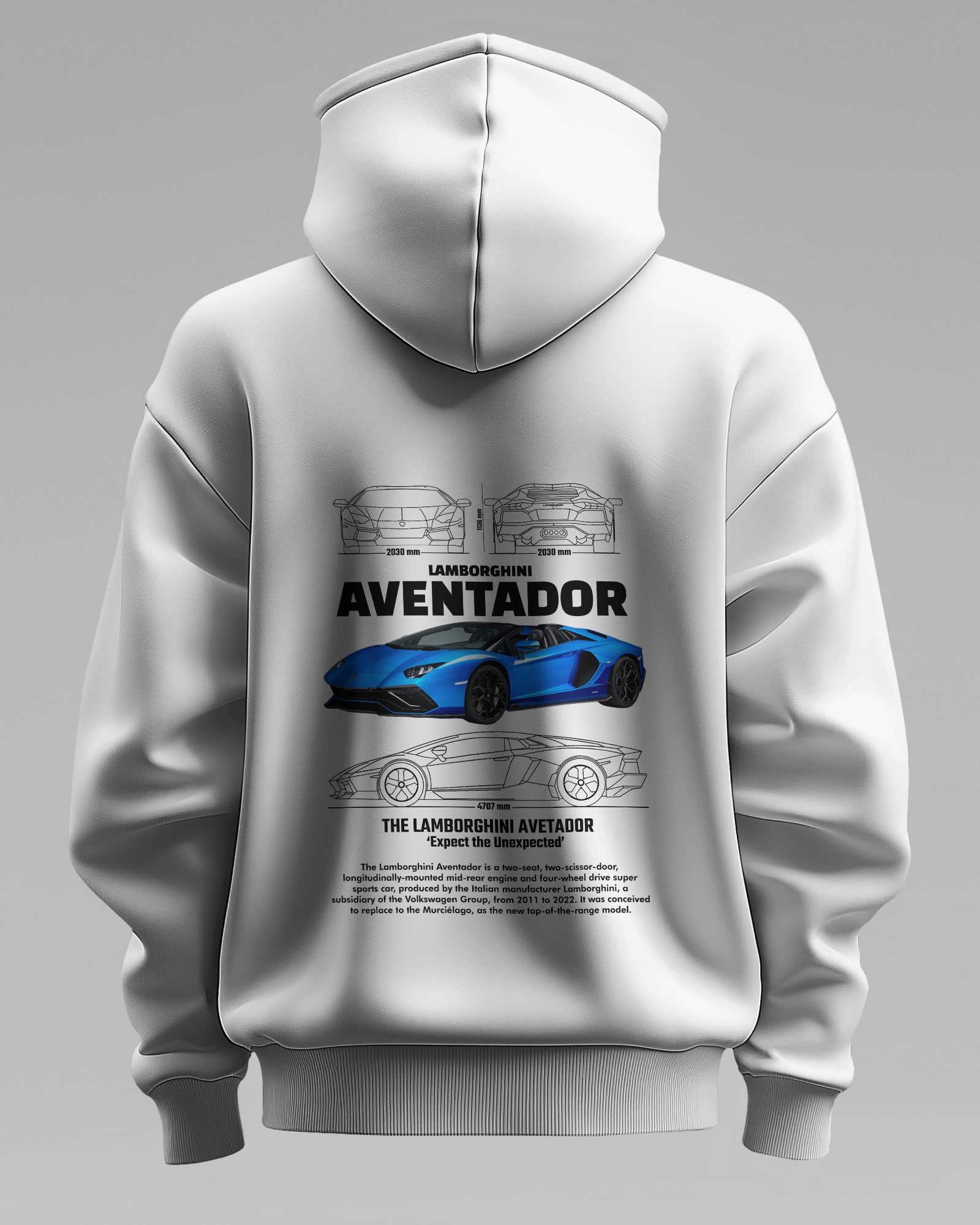 LAMBORGHINI AVENTADOR V2 – Premium Oversized Cotton Hoodie by Cruize Wear