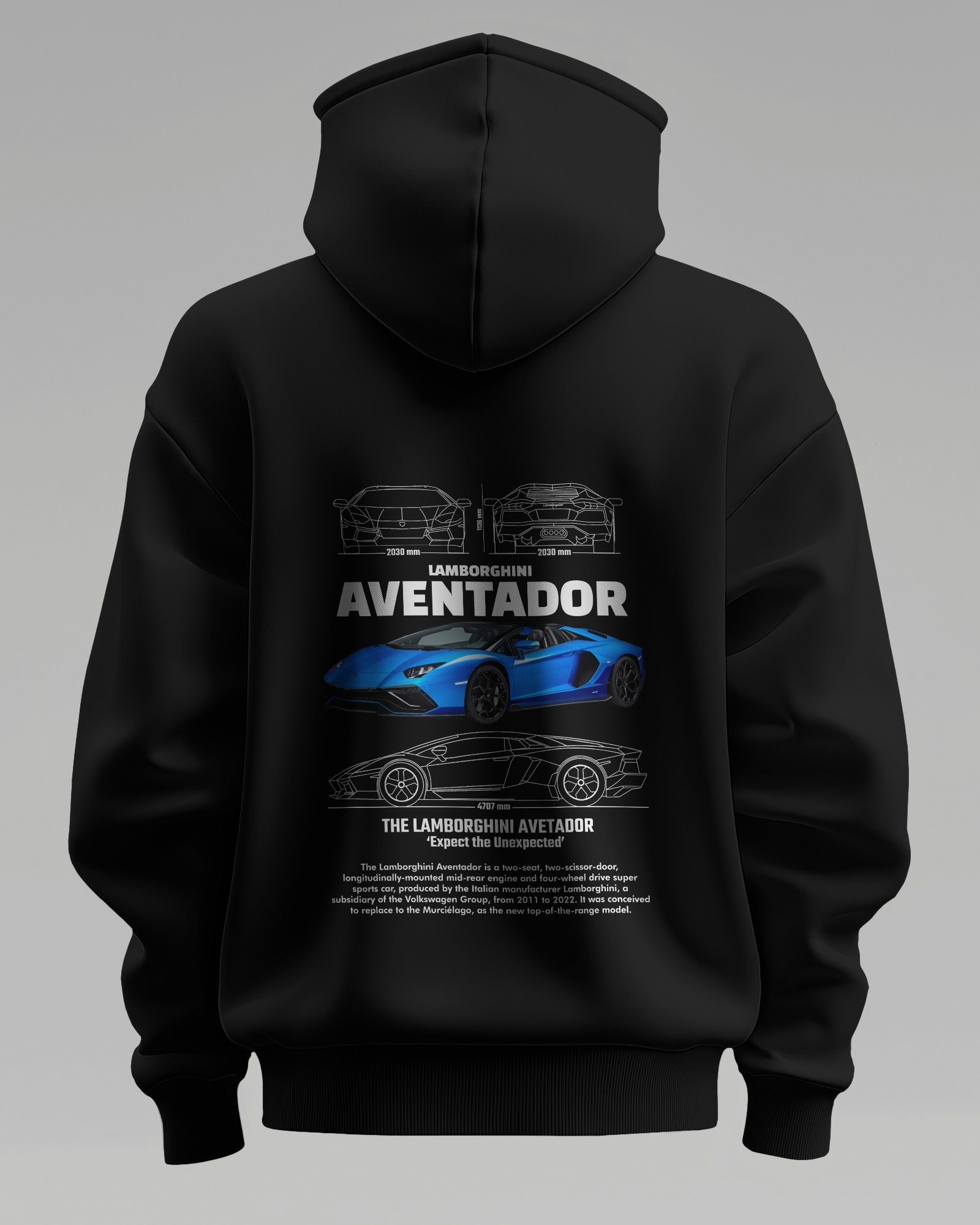 LAMBORGHINI AVENTADOR V2 – Premium Oversized Cotton Hoodie by Cruize Wear