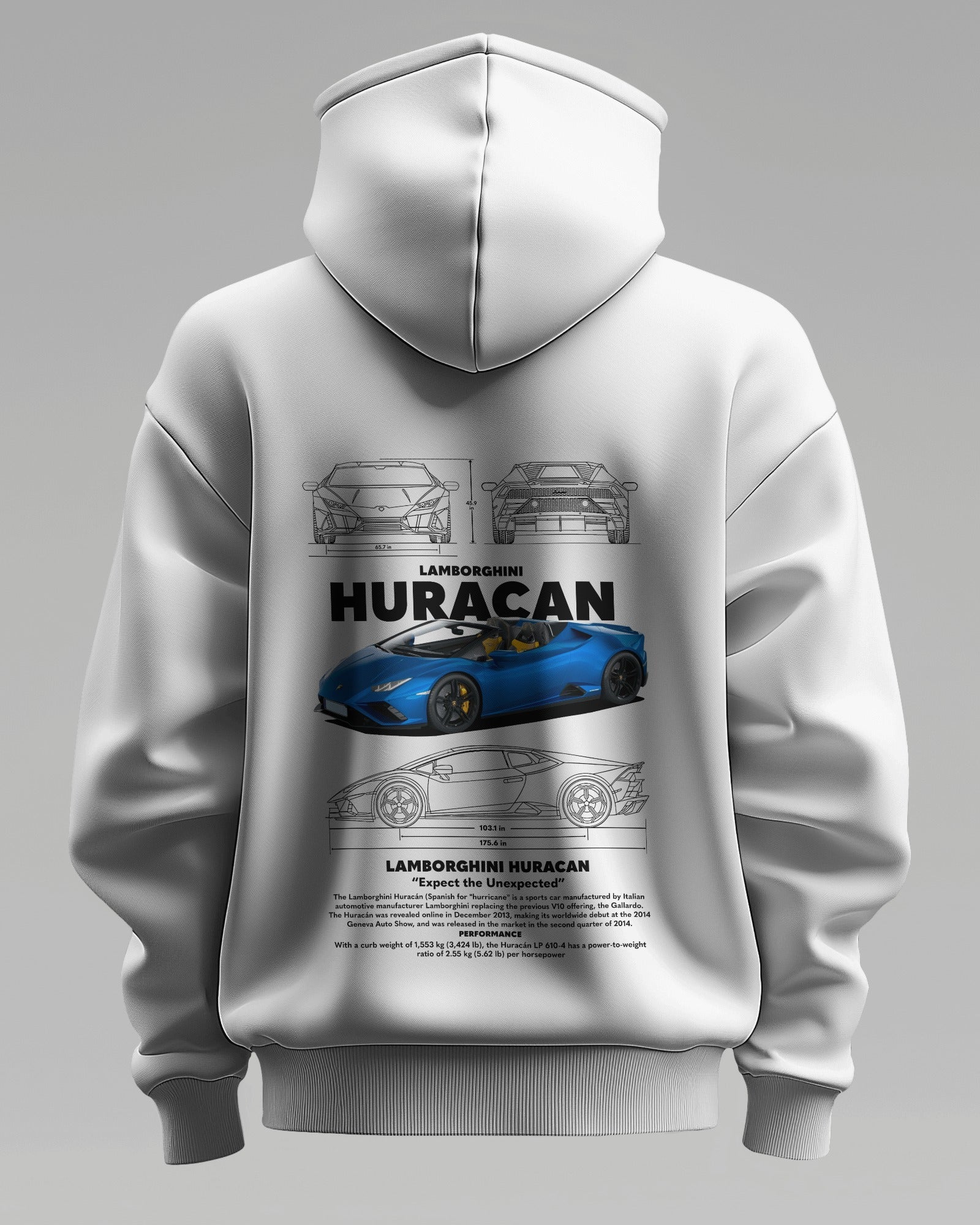 LAMBORGHINI HURACAN – Premium Oversized Cotton Hoodie by Cruize Wear