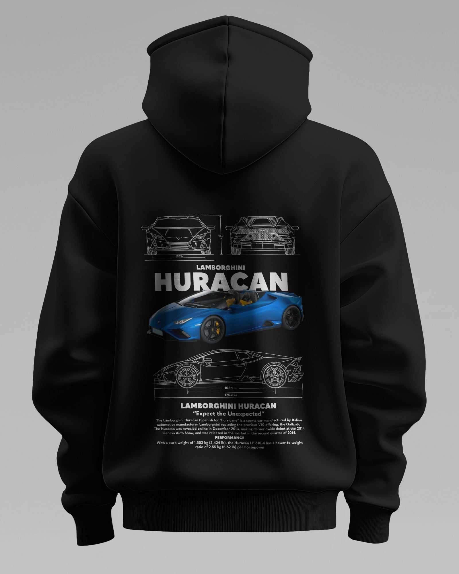 LAMBORGHINI HURACAN – Premium Oversized Cotton Hoodie by Cruize Wear