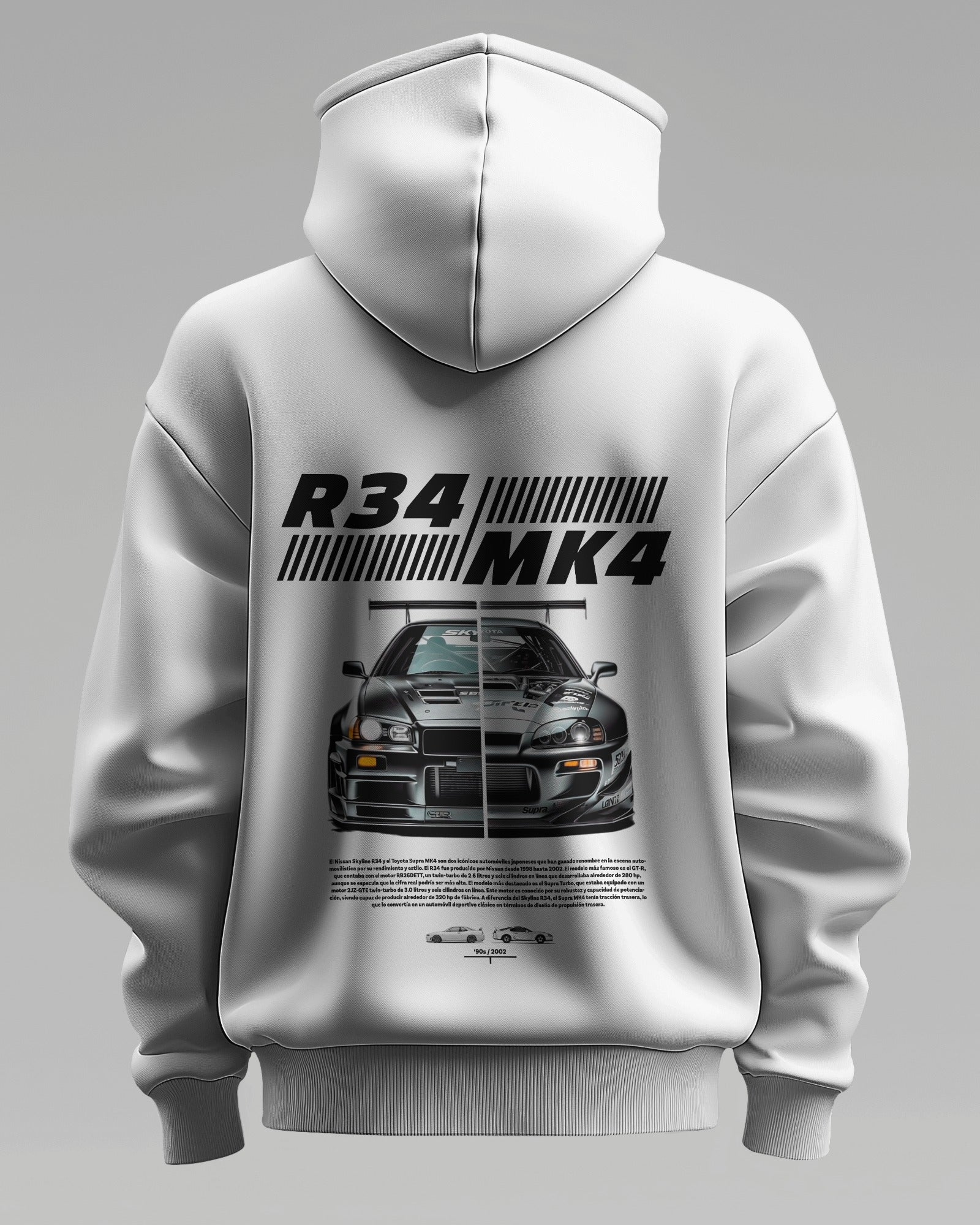 NISSAN R34 X SUPRA MK4 – Premium Oversized Cotton Hoodie by Cruize Wear