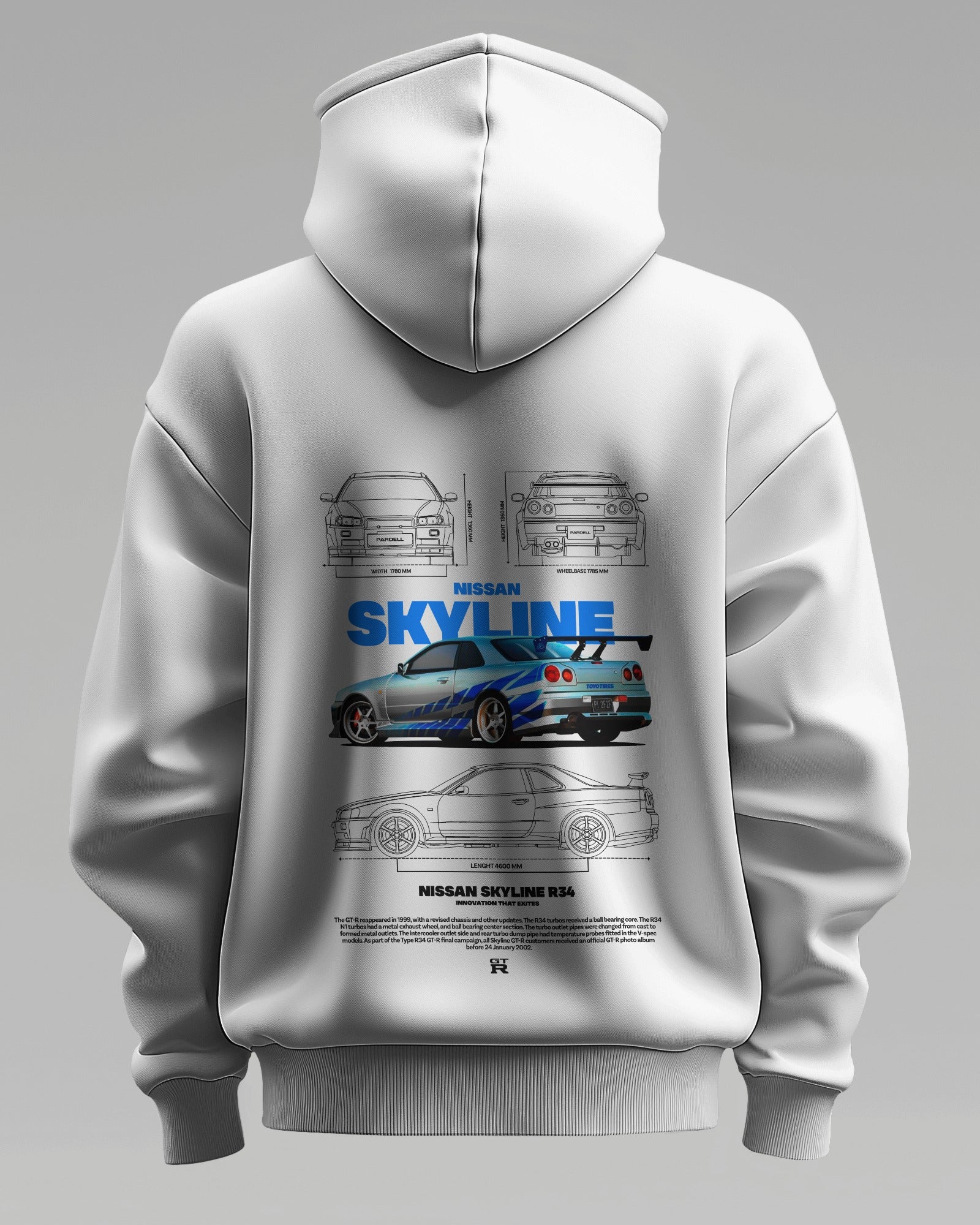 NISSAN SKYLINE R34 – Premium Oversized Cotton Hoodie by Cruize Wear