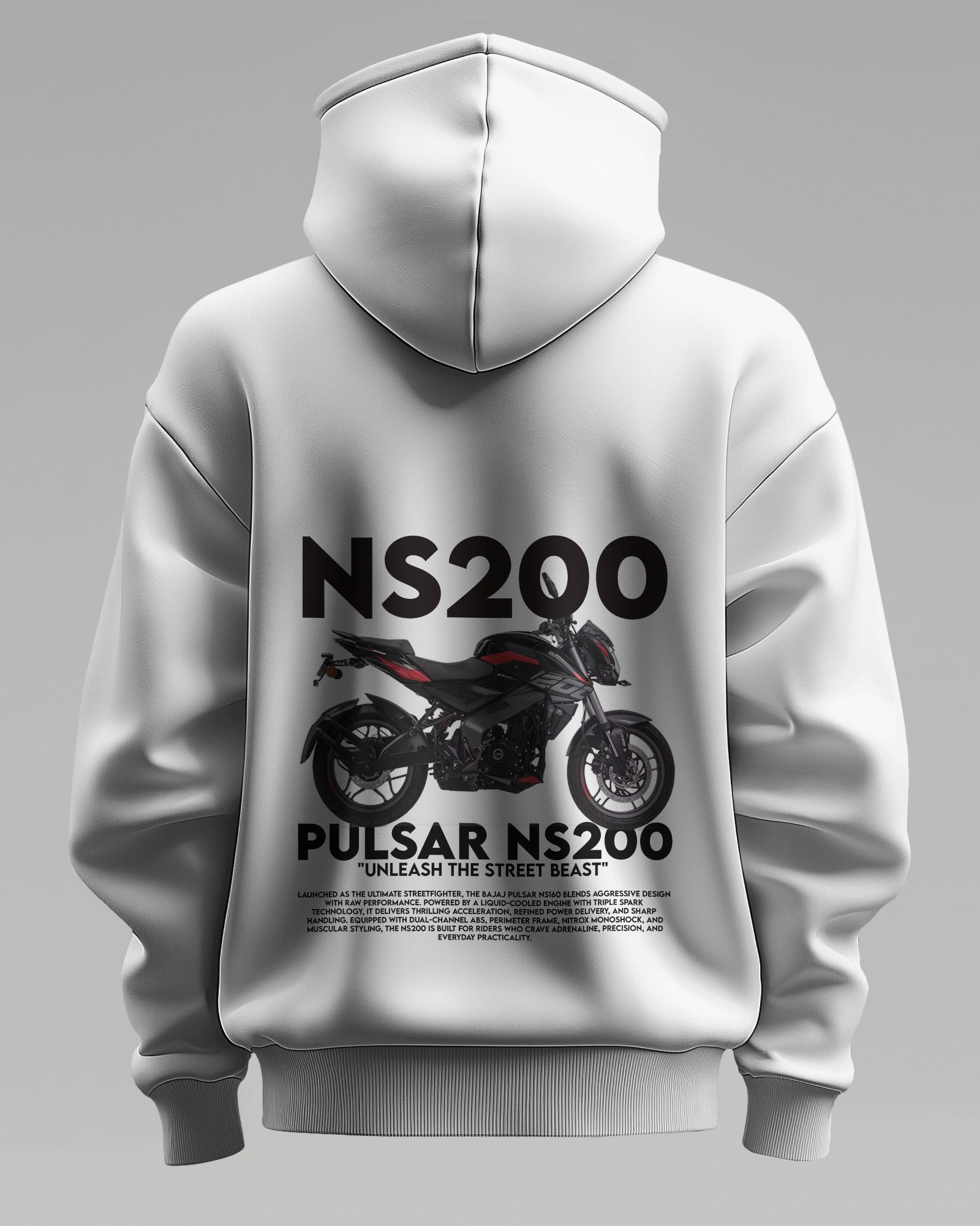 NS200 – Premium Oversized Cotton Bike Hoodie by Cruize Wear