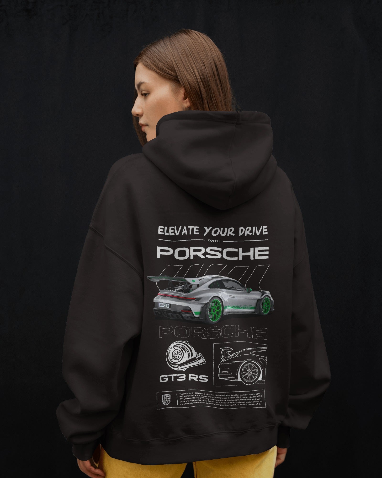 Porsche 911 GT3 RS V2 Premium Cotton Hoodie  – Ultimate Style for Porsche Enthusiasts