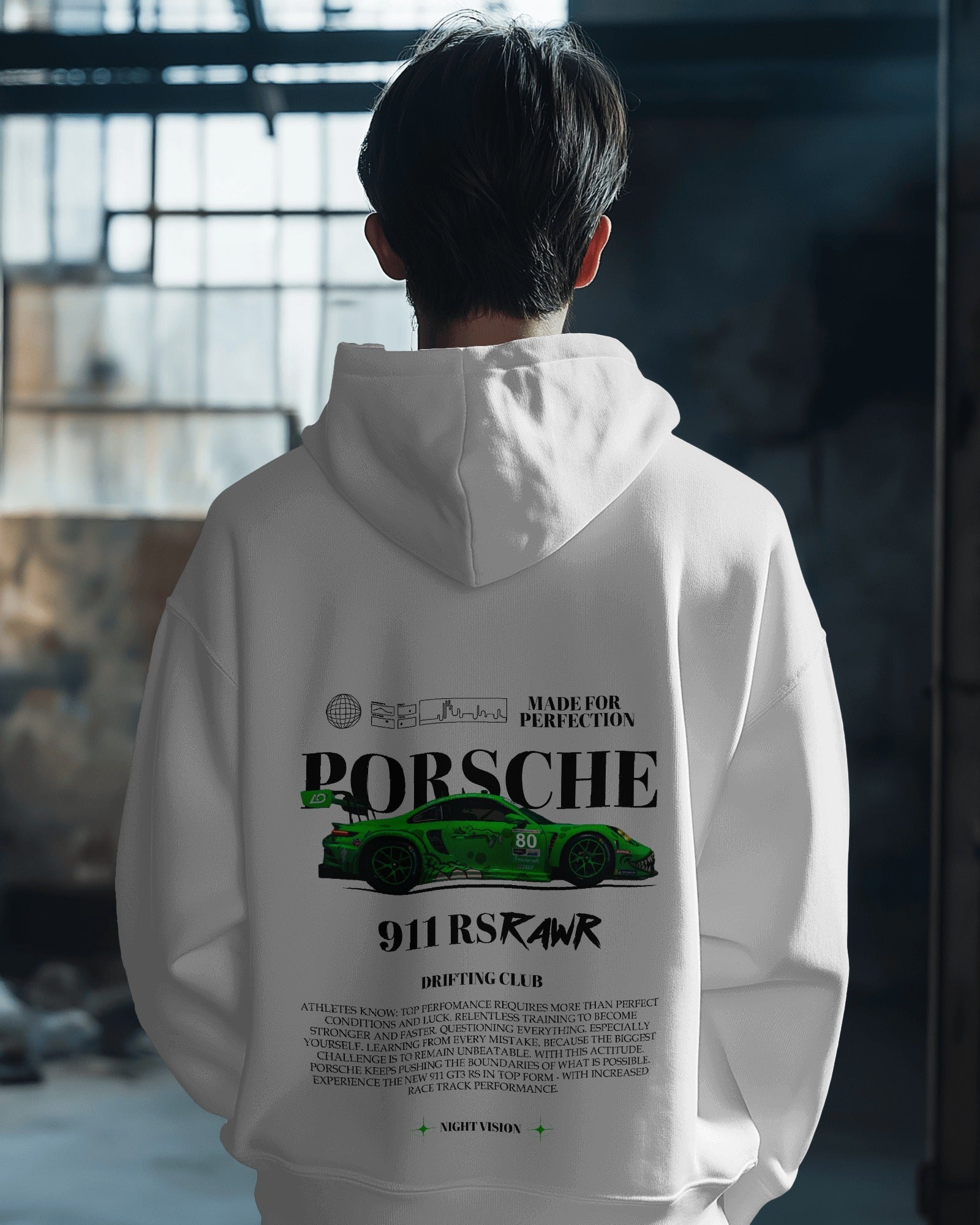 Porsche 911 RAWR Premium Cotton Hoodie