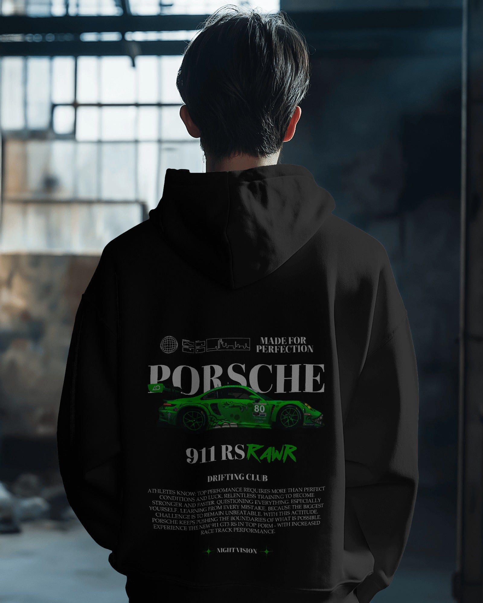 Porsche 911 RAWR Premium Cotton Hoodie