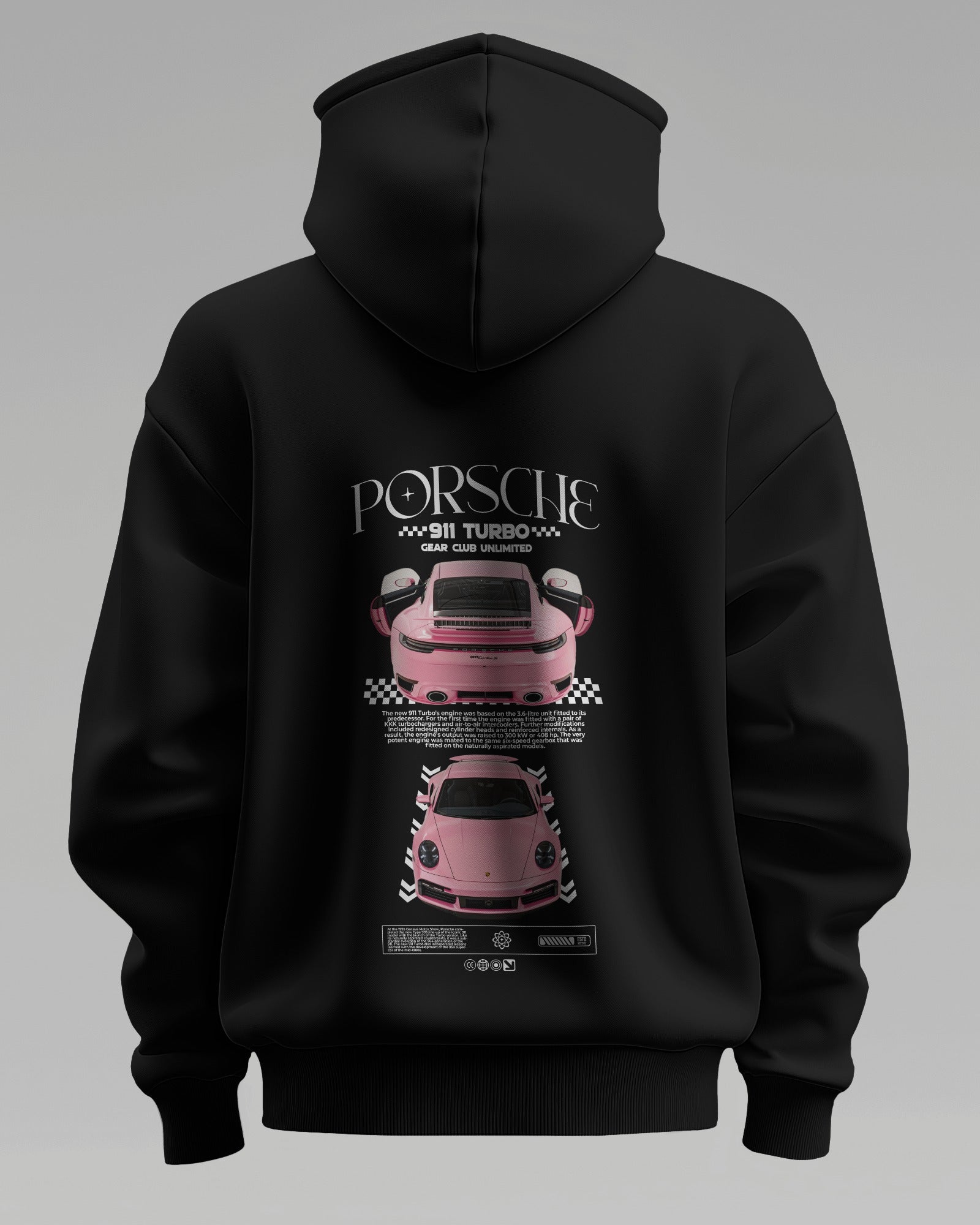 PORSCHE 911 TURBO S – Premium Oversized Cotton Hoodie by Cruize Wear