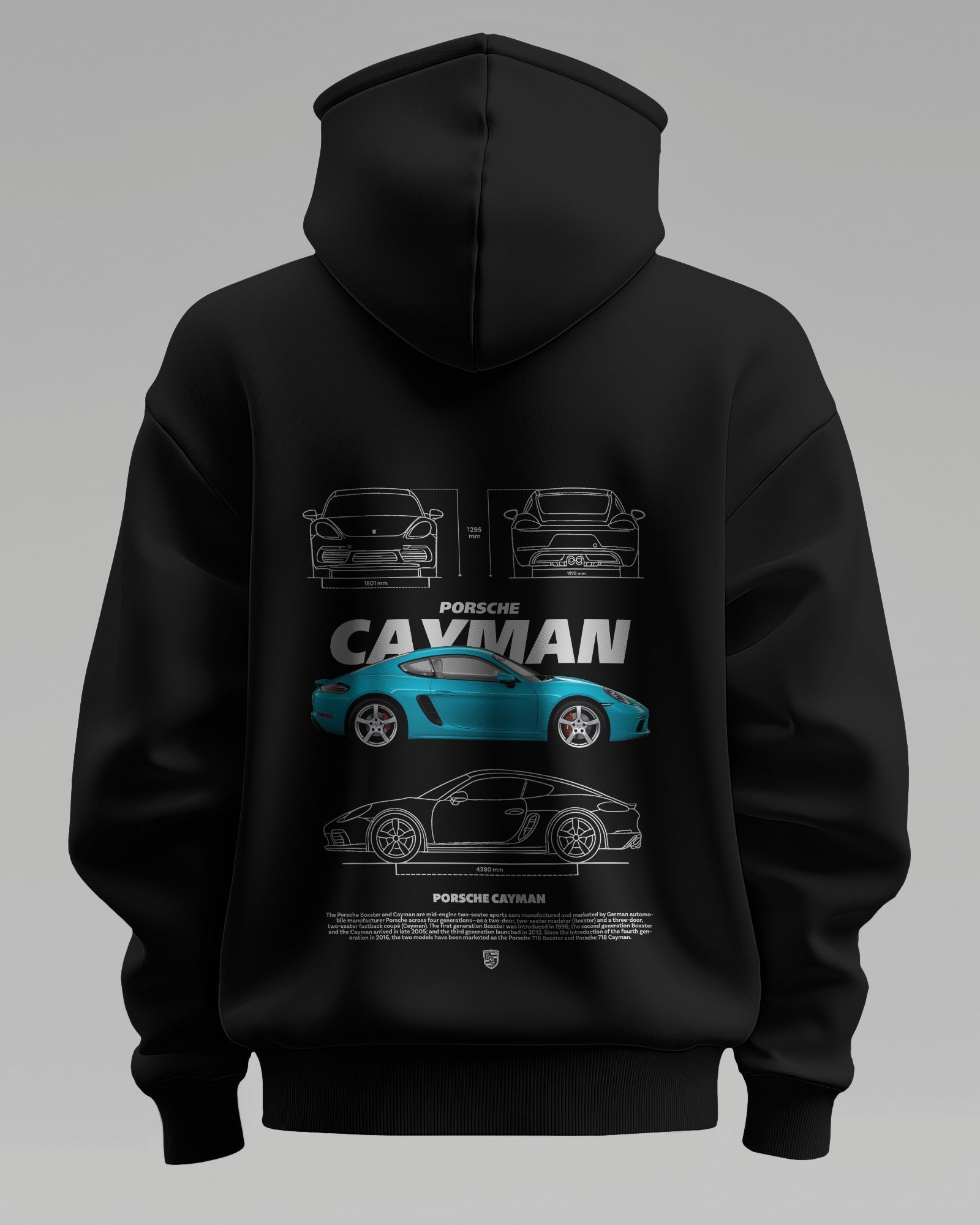 PORSCHE CAYMAN BLUE – Premium Oversized Cotton Hoodie by Cruize Wear