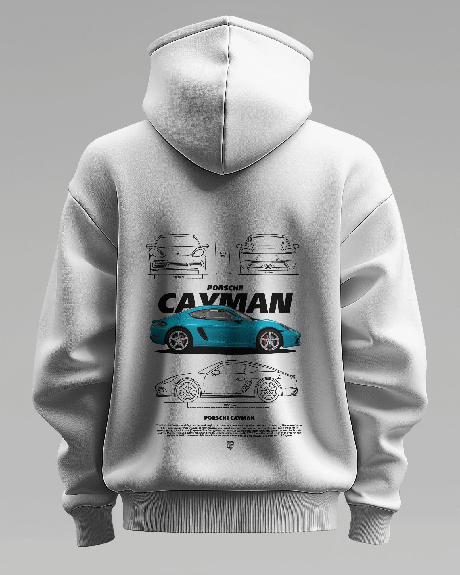 PORSCHE CAYMAN BLUE – Premium Oversized Cotton Hoodie by Cruize Wear
