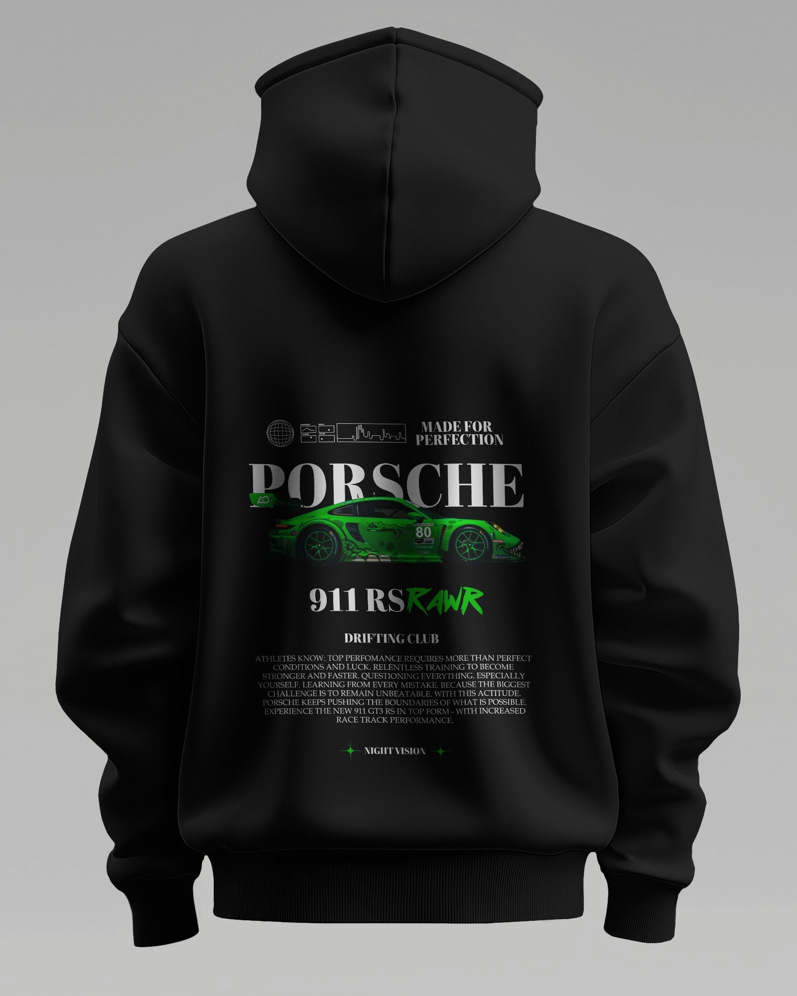 PORSCHE RAWR – Premium Oversized Cotton Hoodie by Cruize Wear