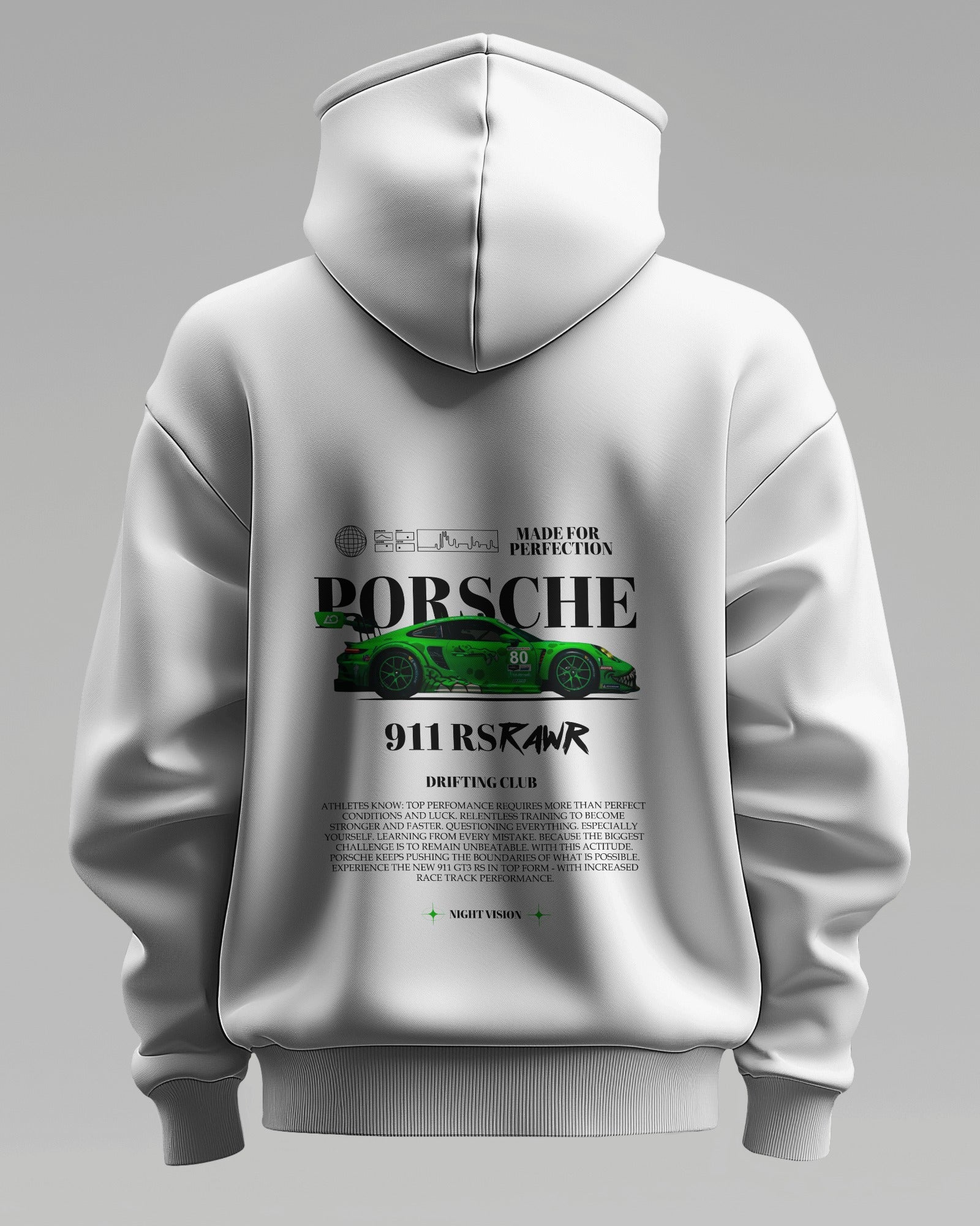 PORSCHE RAWR – Premium Oversized Cotton Hoodie by Cruize Wear