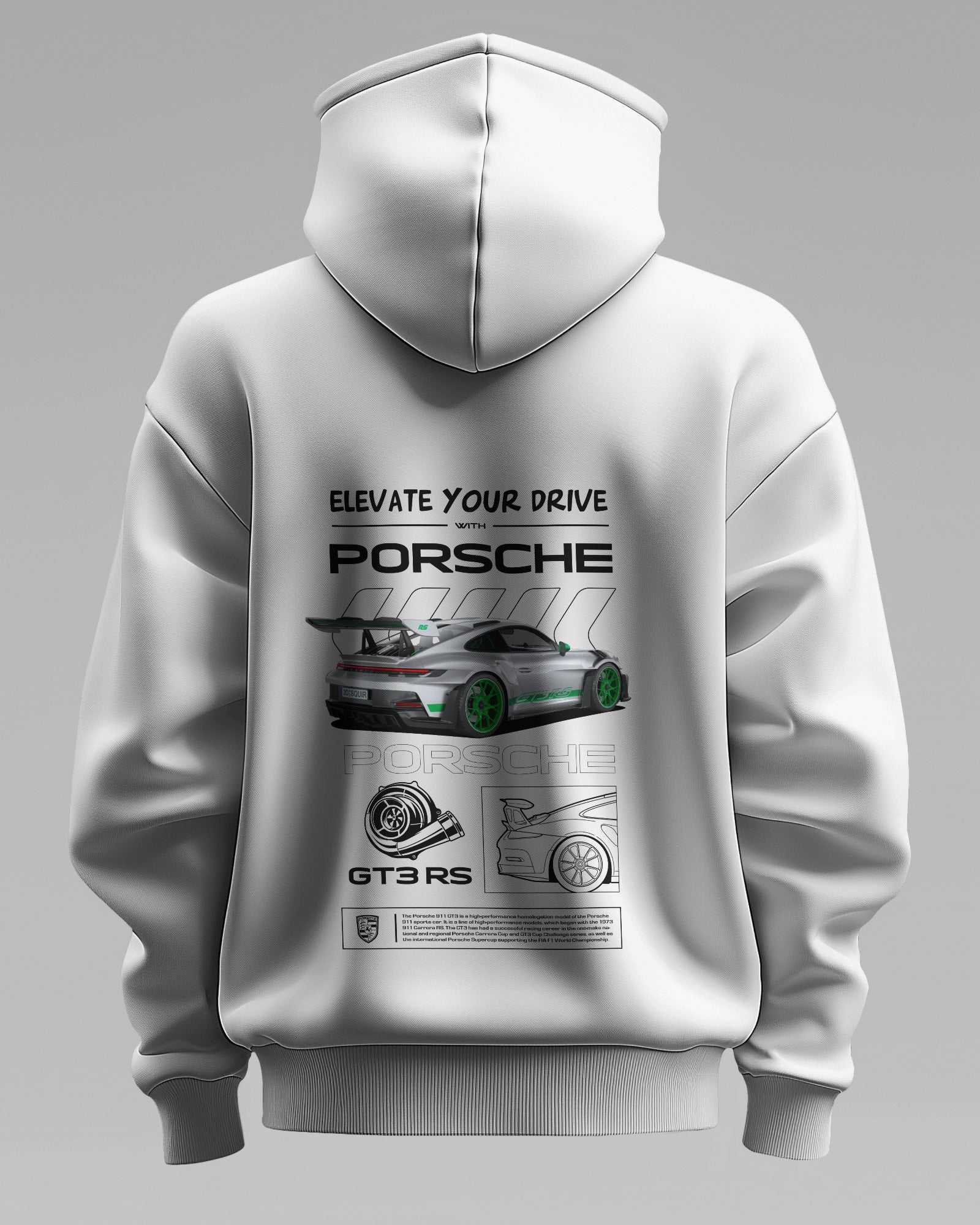 Porsche 911 GT3 RS V3 – Premium Oversized Cotton Hoodie by Cruize Wear
