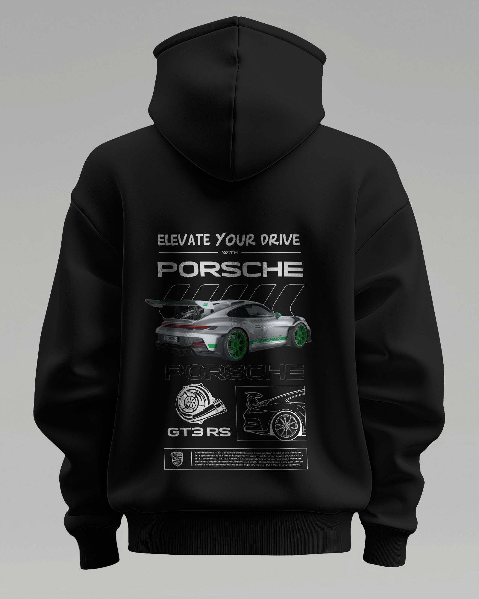 Porsche 911 GT3 RS V3 – Premium Oversized Cotton Hoodie by Cruize Wear