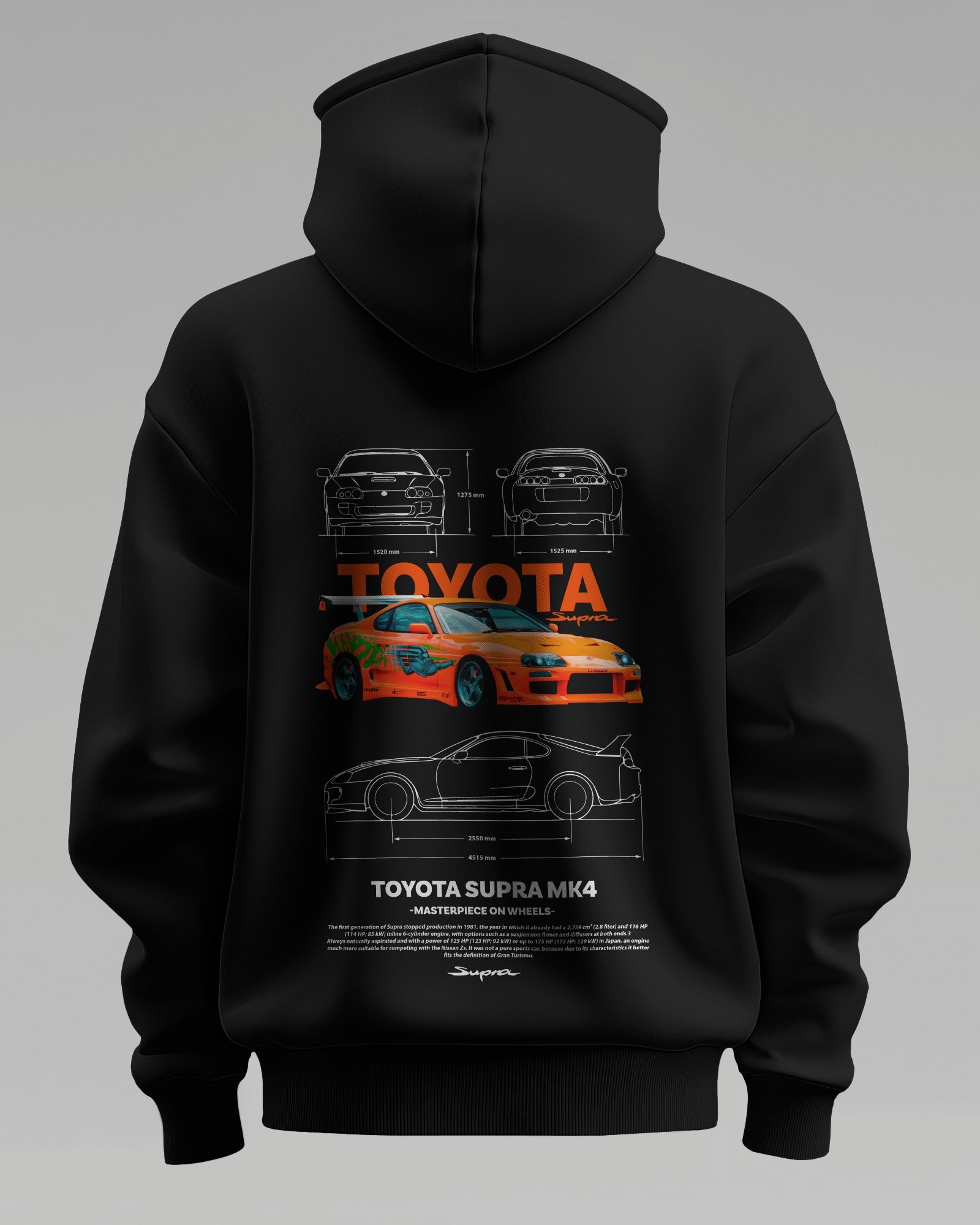 SUPRA MK4 blanco – Premium Oversized Cotton Hoodie by Cruize Wear