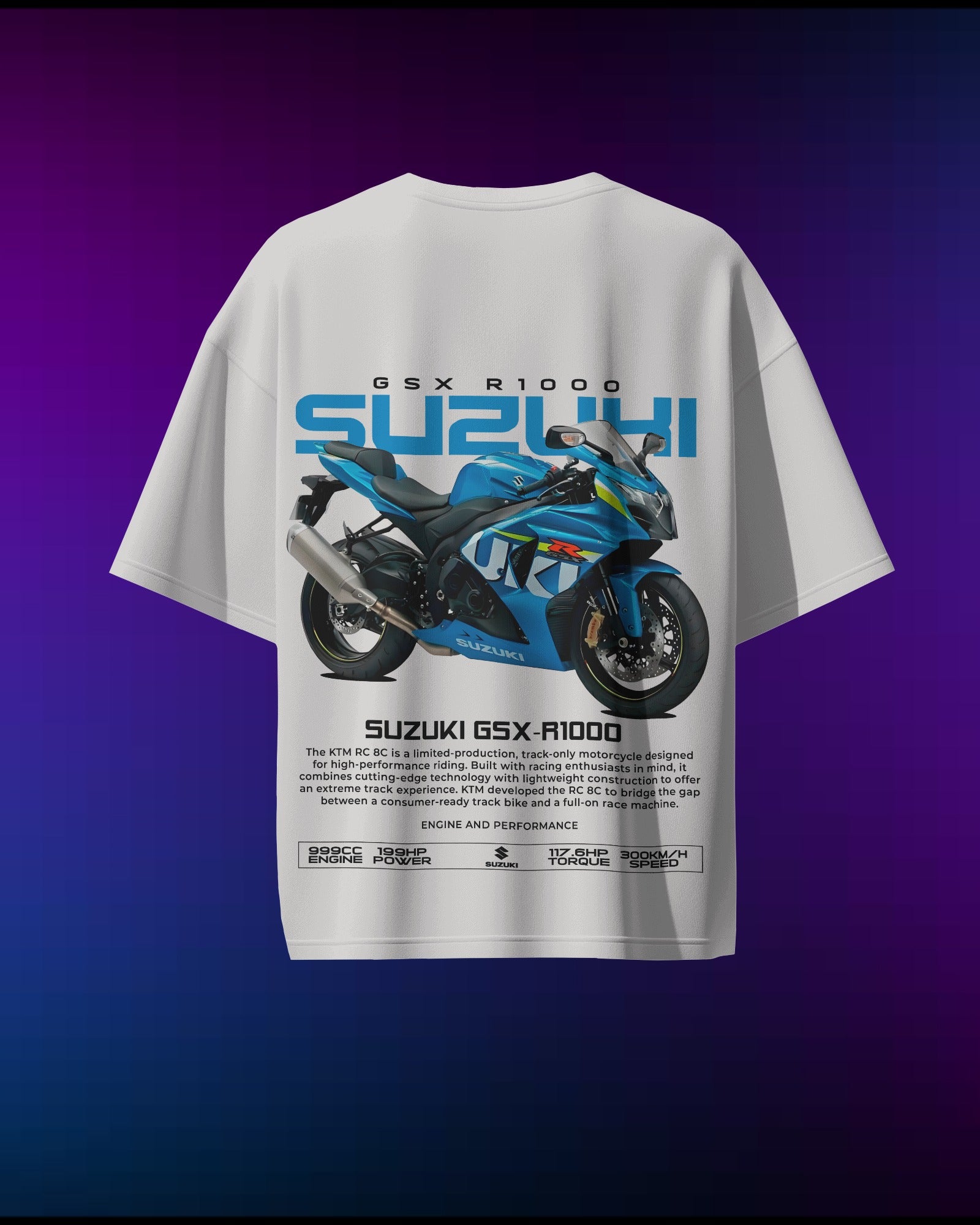 Suzuki GSX-R600 - Pure Cotton Oversized T-Shirt