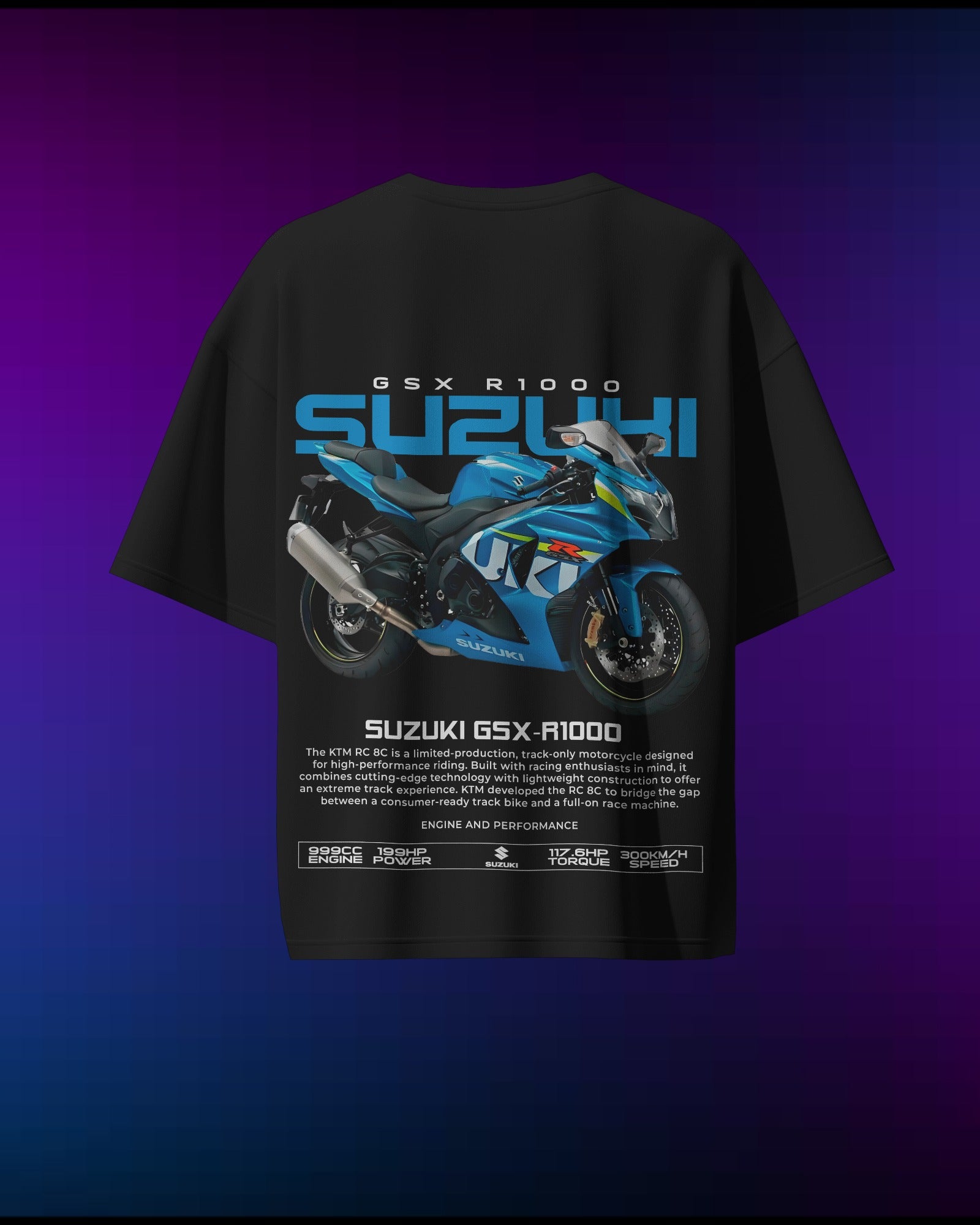 Suzuki GSX-R600 - Pure Cotton Oversized T-Shirt