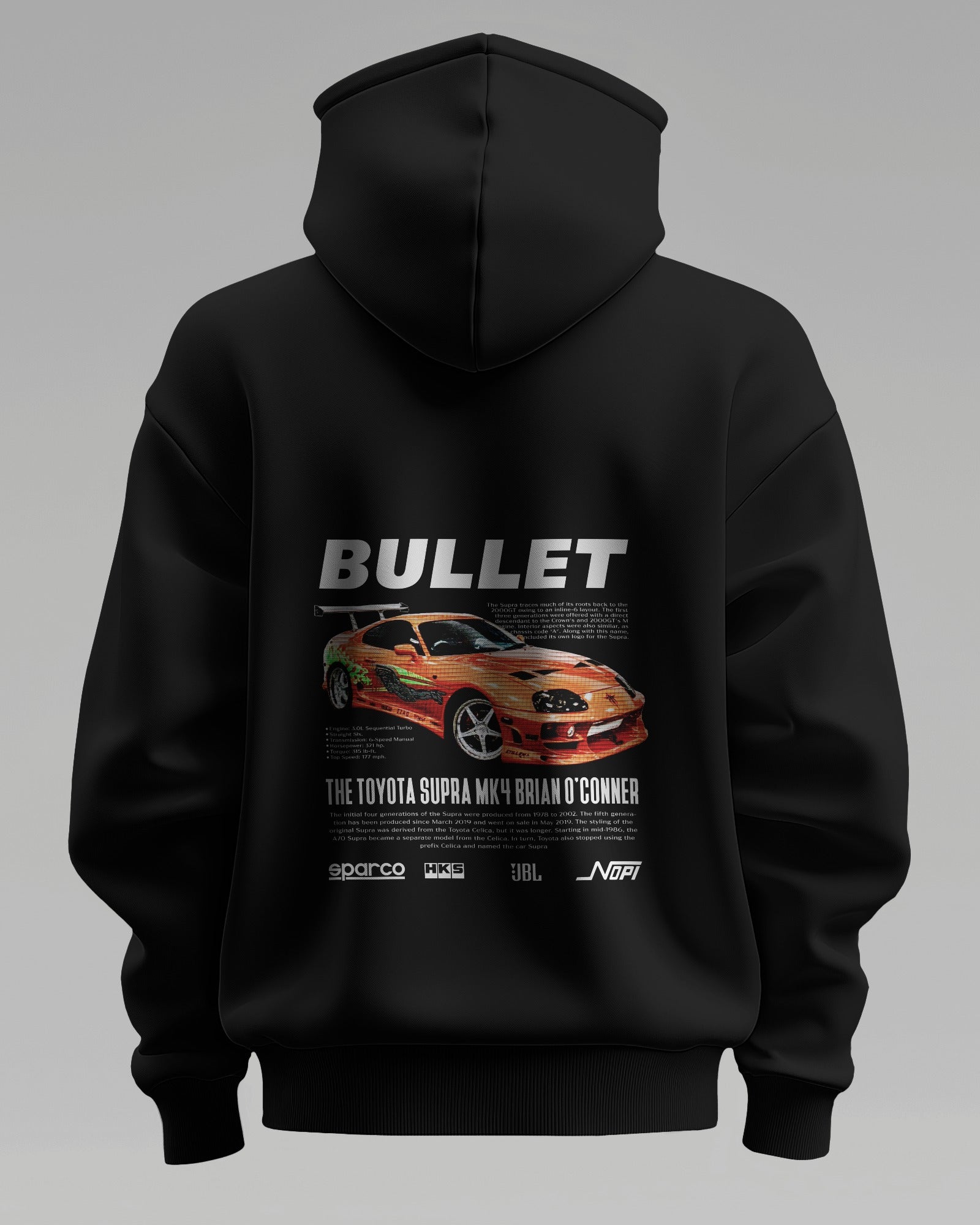TOYOTA SUPRA MK4 BRIAN – Premium Oversized Cotton Hoodie by Cruize Wear