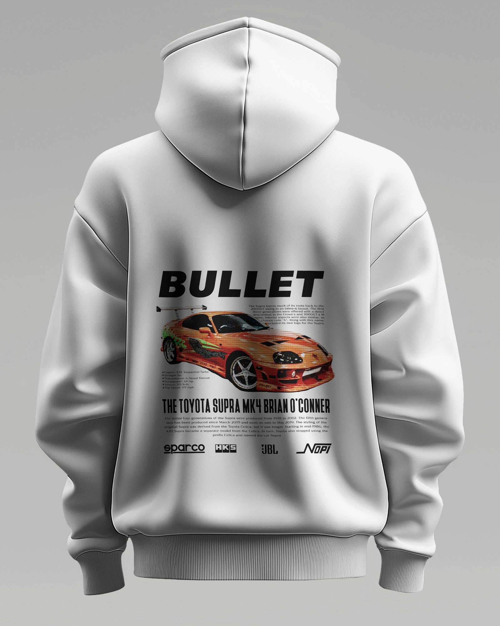 TOYOTA SUPRA MK4 BRIAN – Premium Oversized Cotton Hoodie by Cruize Wear