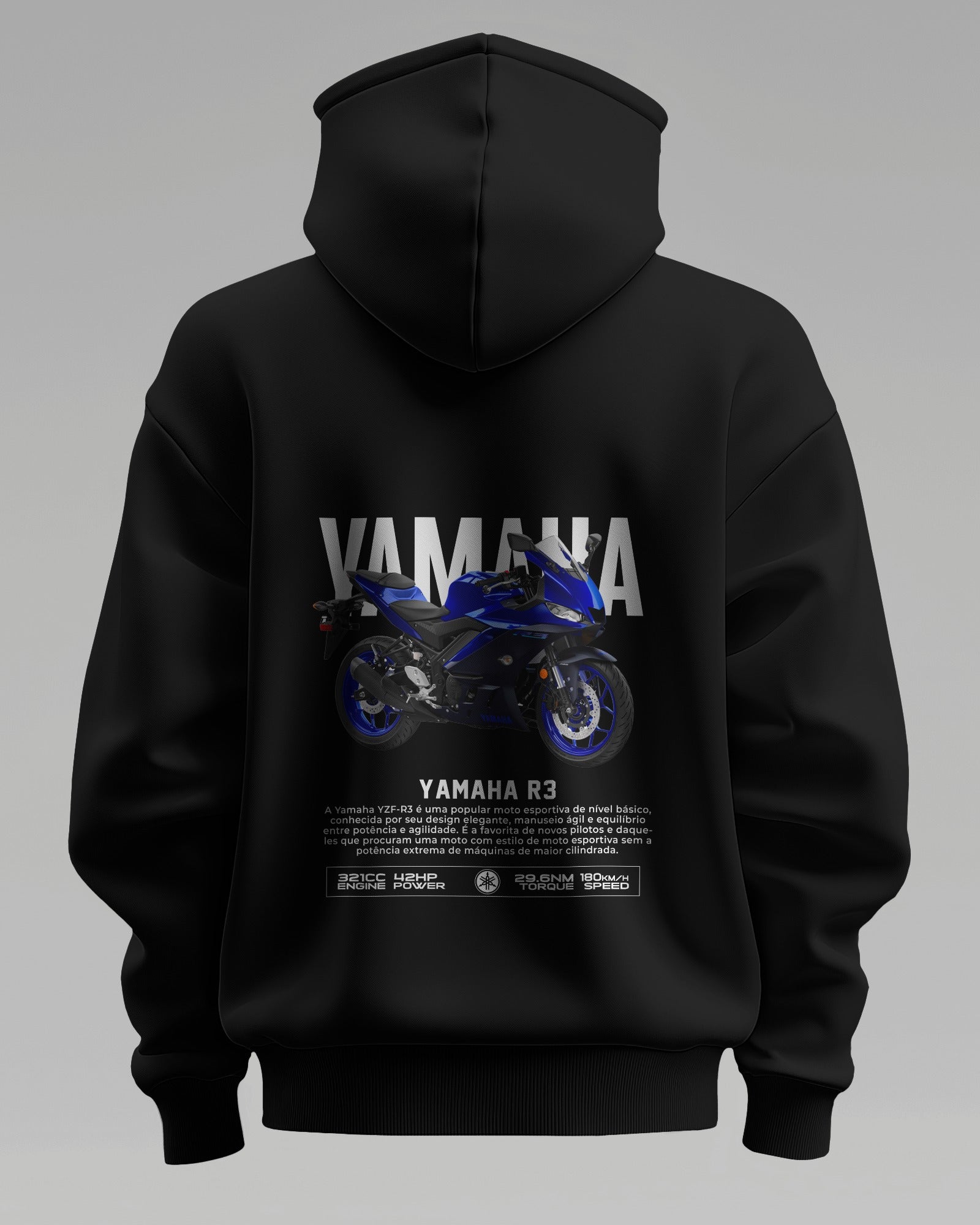 Yamaha R3 – Premium Oversized Cotton Bike Hoodie by Cruize Wear