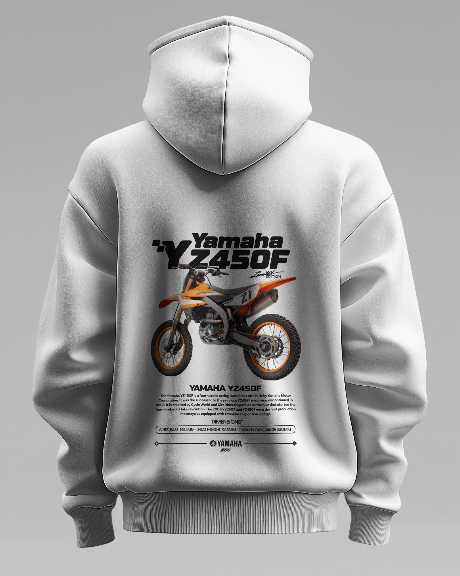 Yamaha YZ450F – Premium Oversized Cotton Bike Hoodie by Cruize Wear