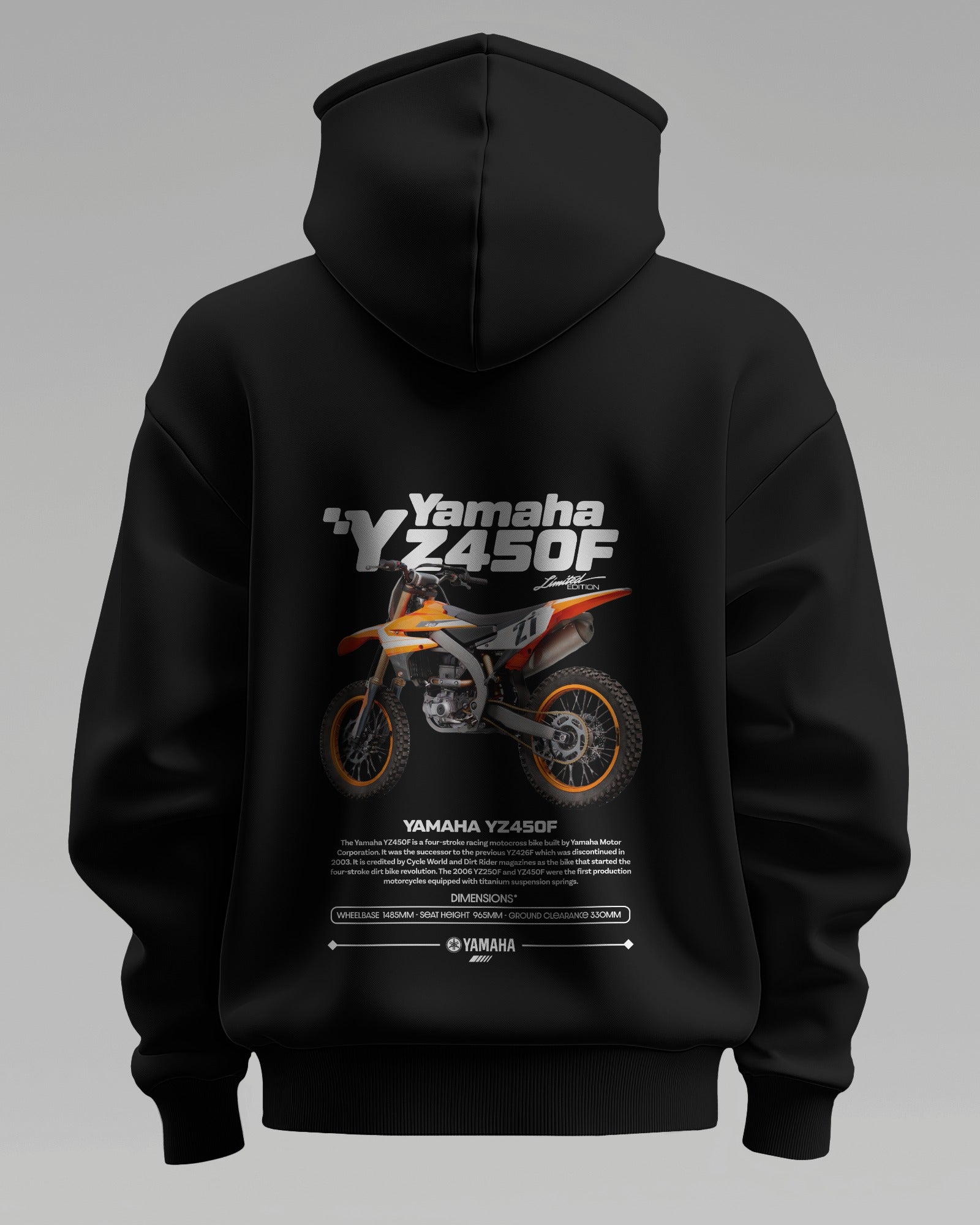 Yamaha YZ450F – Premium Oversized Cotton Bike Hoodie by Cruize Wear