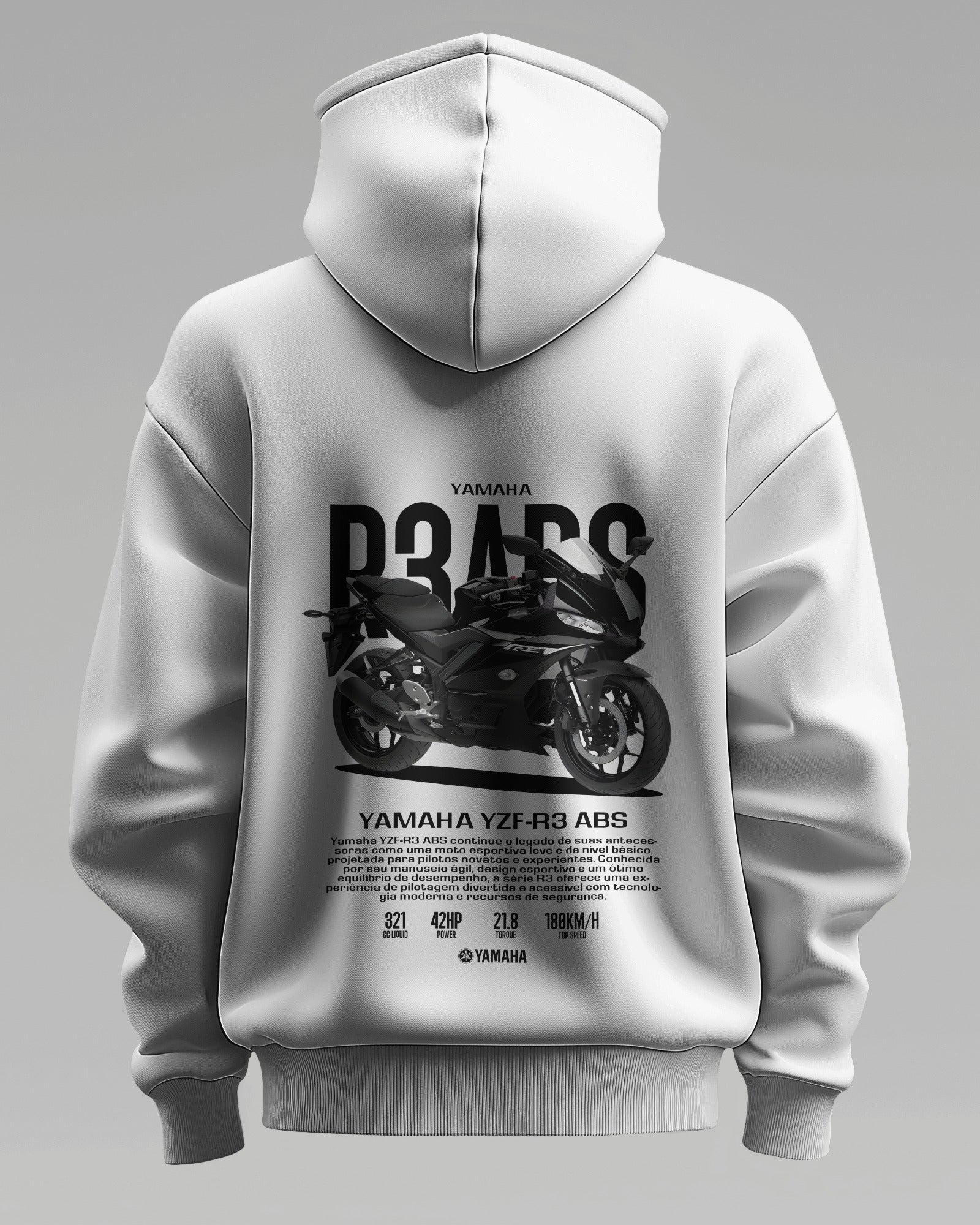 YZF-R3 Abs 2025 – Premium Oversized Cotton Bike Hoodie by Cruize Wear