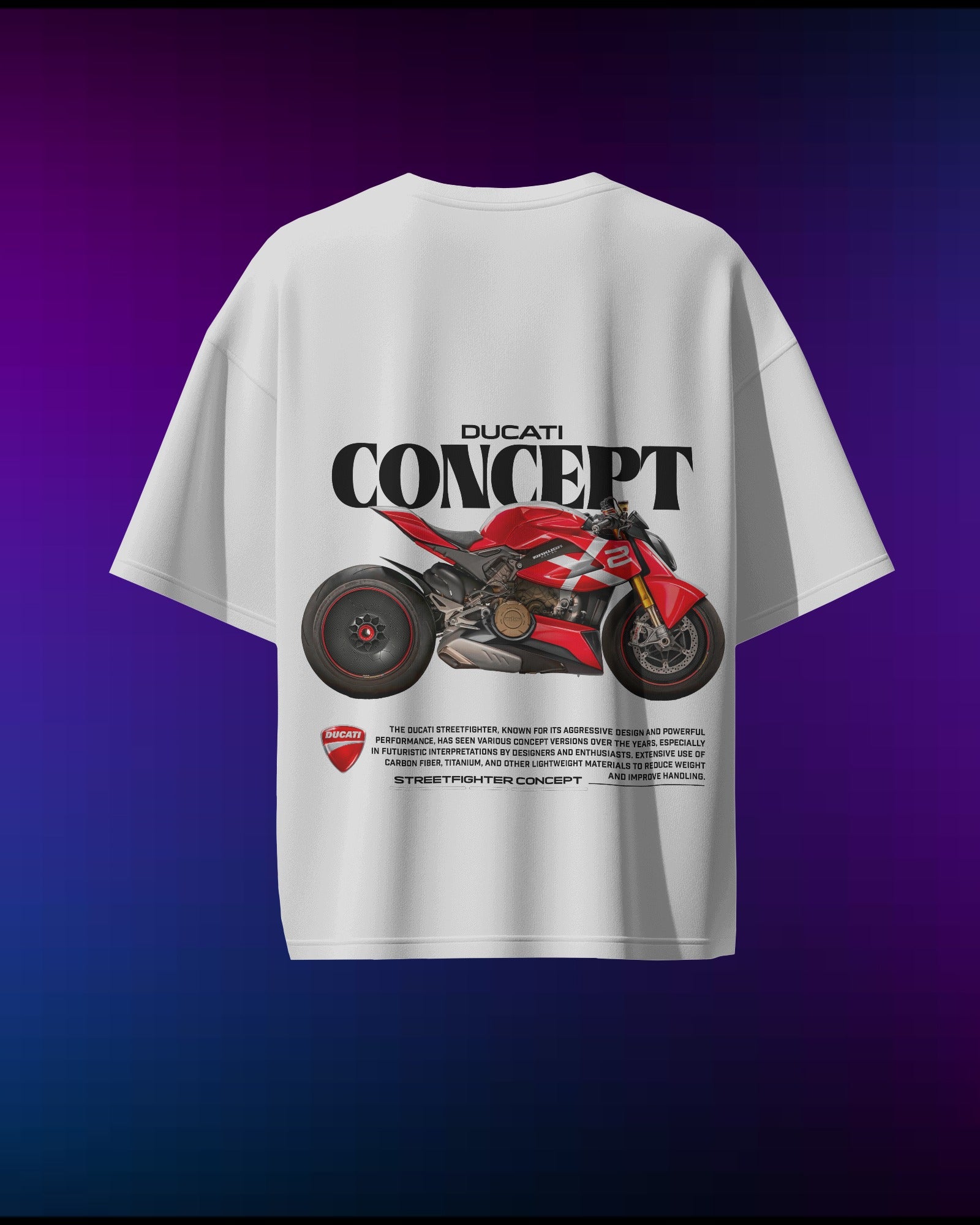 Ducati Concept Bike - Pure Cotton Oversized T-Shirt