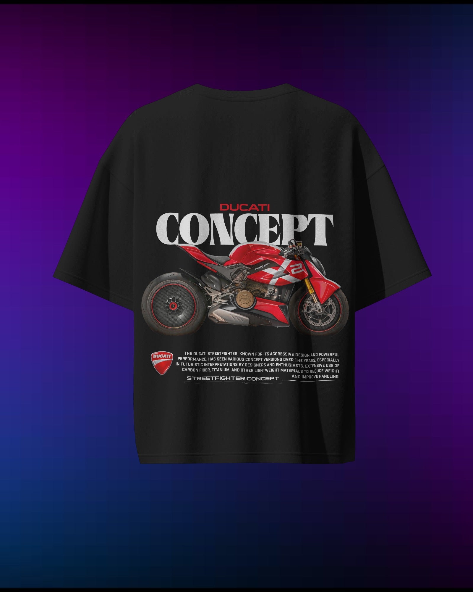 Ducati Concept Bike - Pure Cotton Oversized T-Shirt