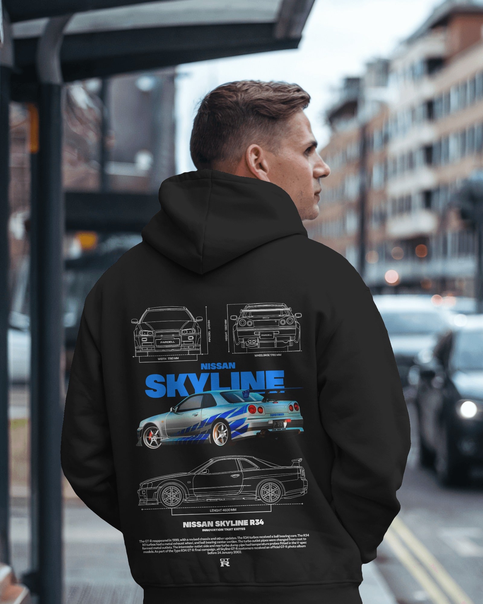 Skyline R34 Fast and Furious Premium Hoodie – Iconic Style for Car Enthusiasts