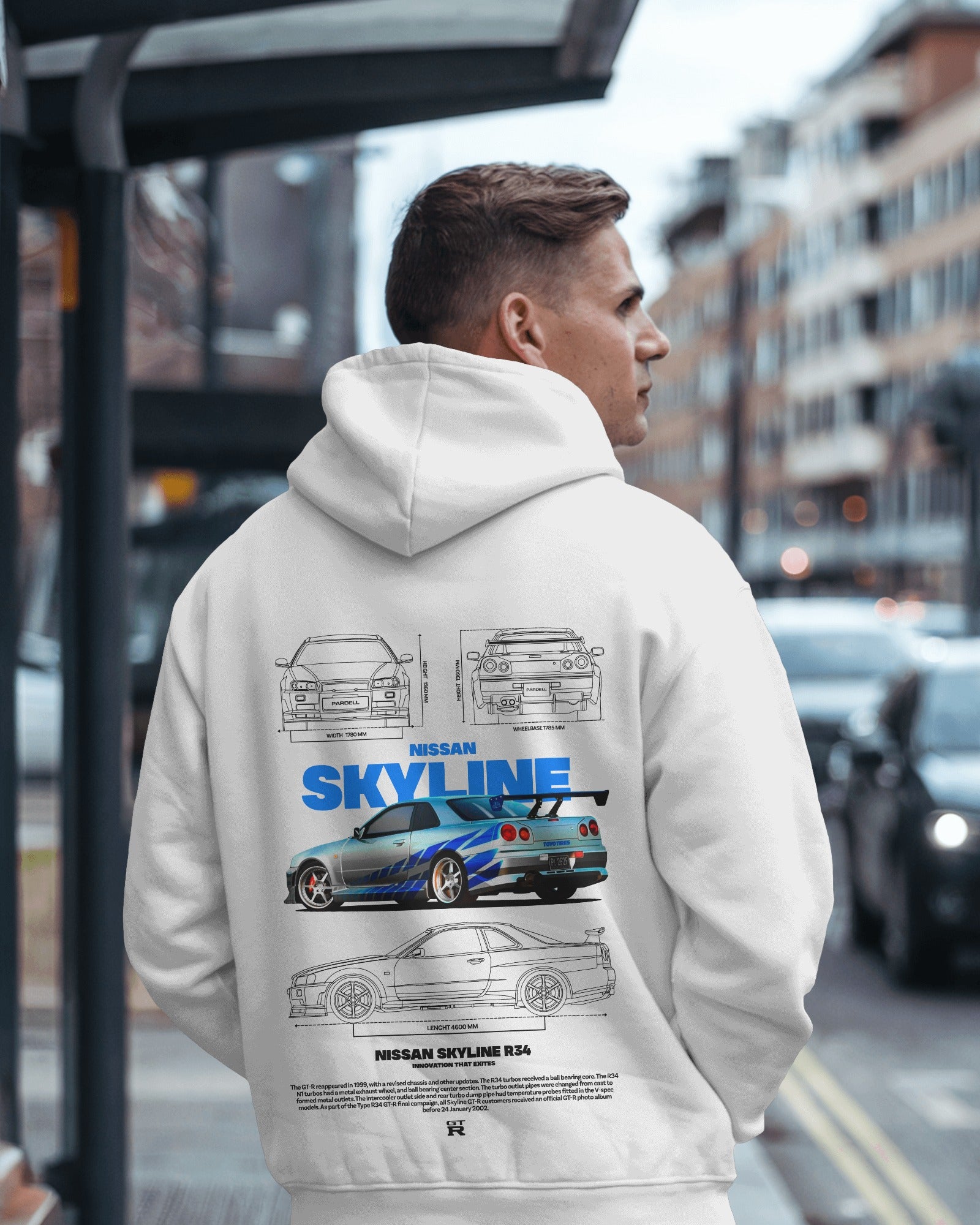 Skyline R34 Fast and Furious Premium Hoodie – Iconic Style for Car Enthusiasts