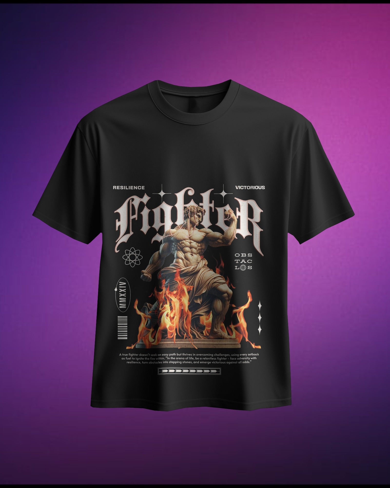 Fighter - Pure Cotton Oversized T-Shirt